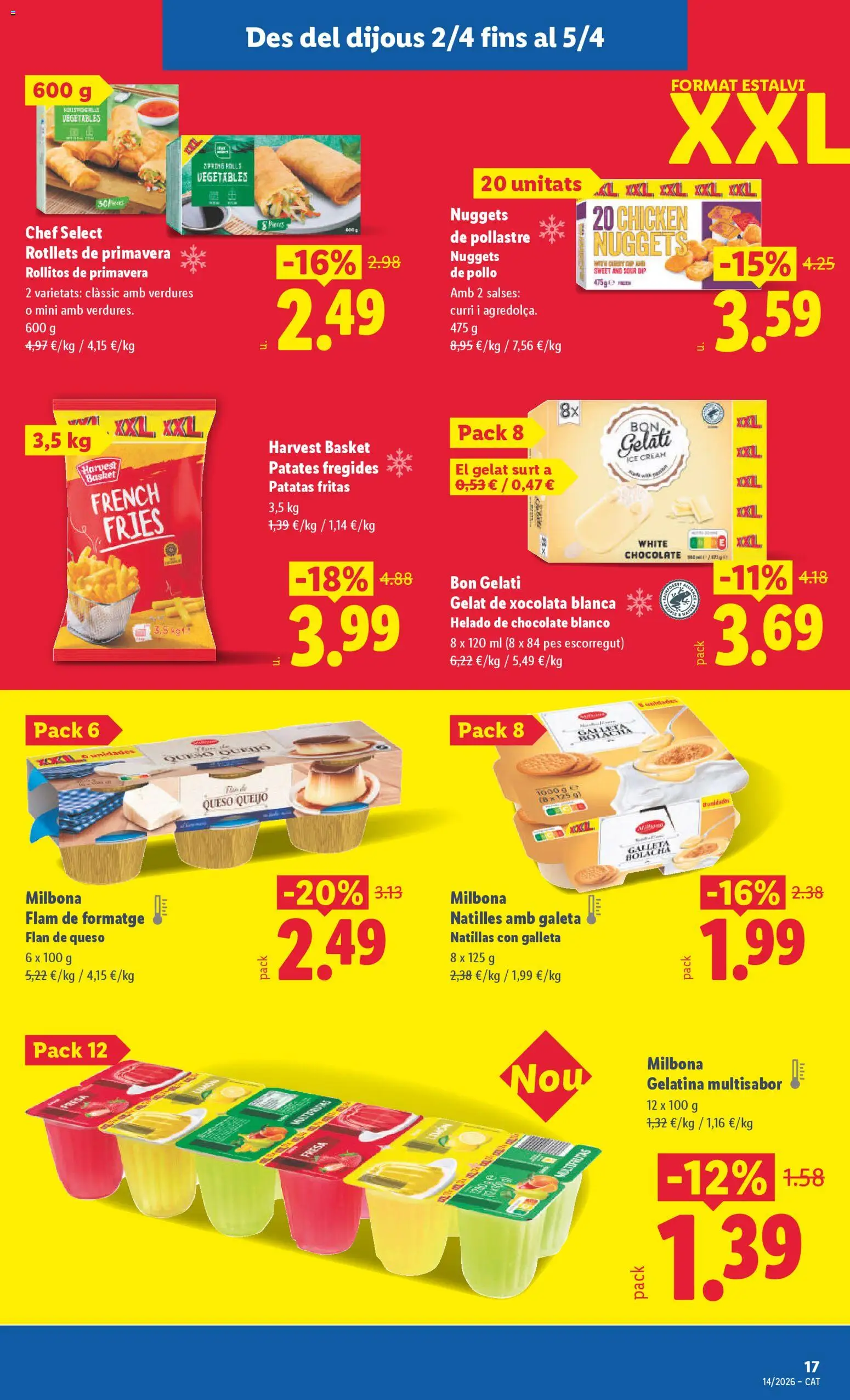 Lidl folleto │ válido desde el 30.03.2026 | Página: 29 | Productos: Queso, Chocolate, Helado, Nuggets