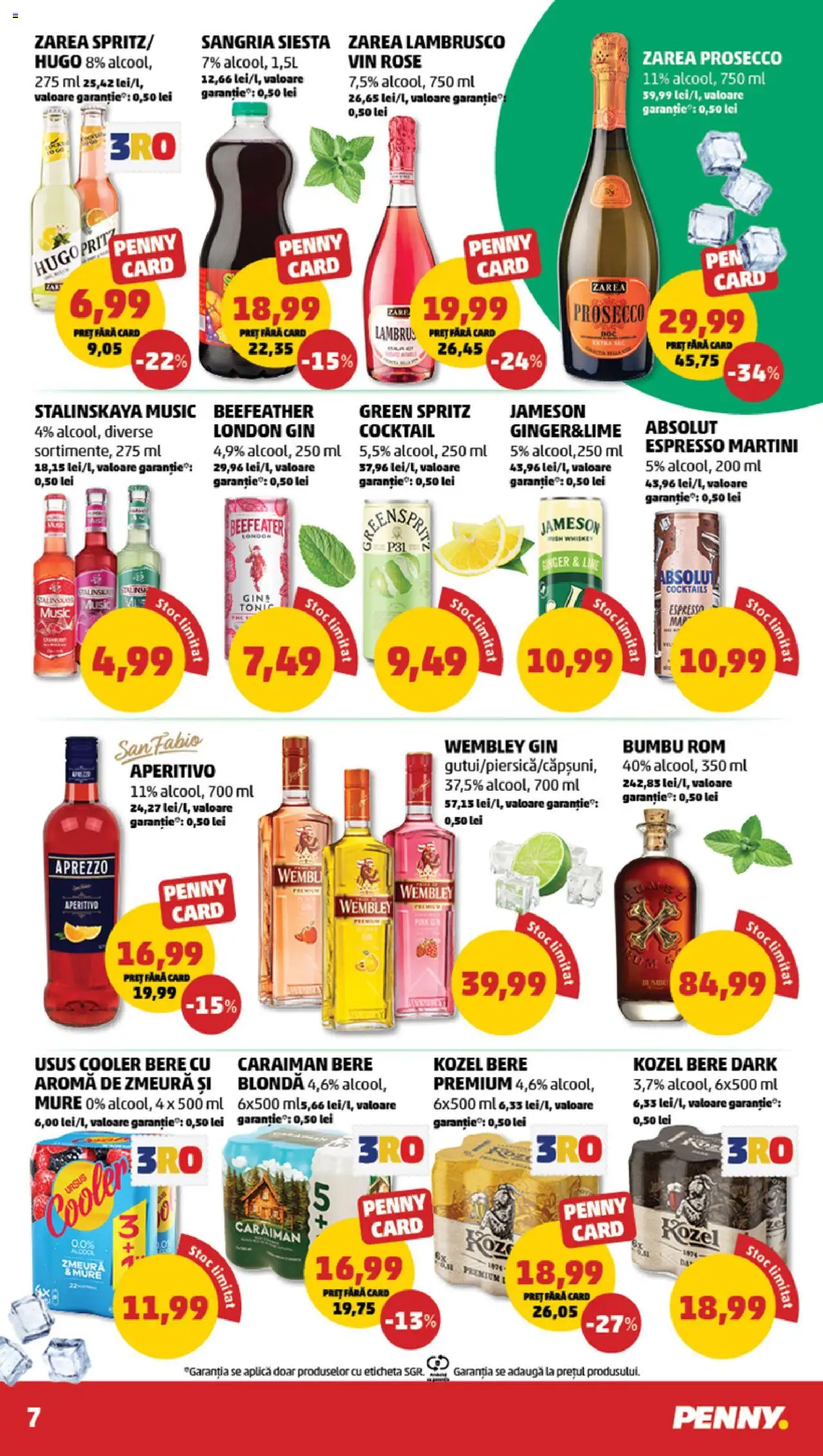 Catalog PENNY – valabil de la 06.08.2025 | Pagină: 7 | Produse: Lime, Bere, Cocktail, Gin