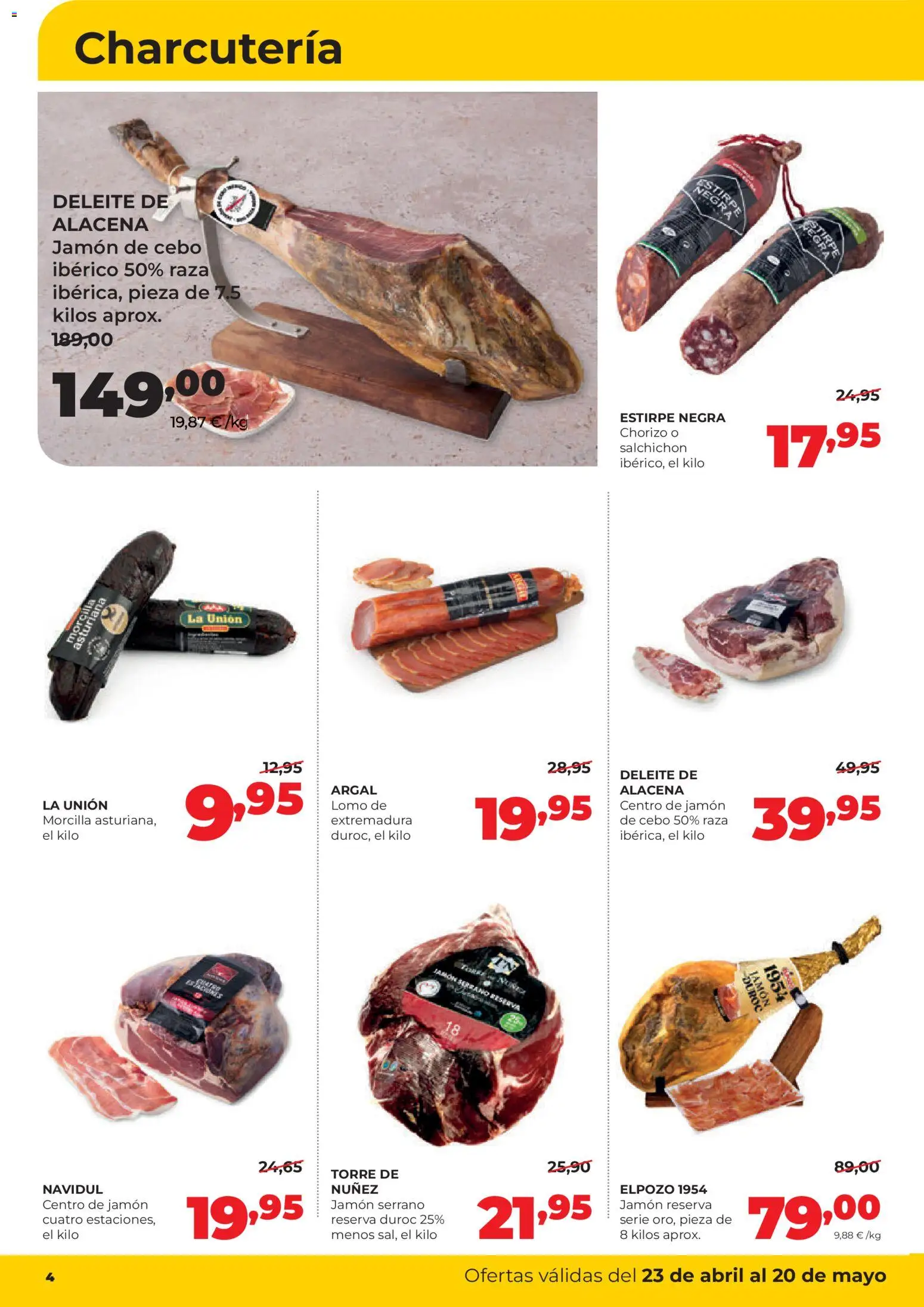 Alimerka folleto Asturias │ válido desde el 23.04.2026 | Página: 4 | Productos: Jamón serrano, Jamón