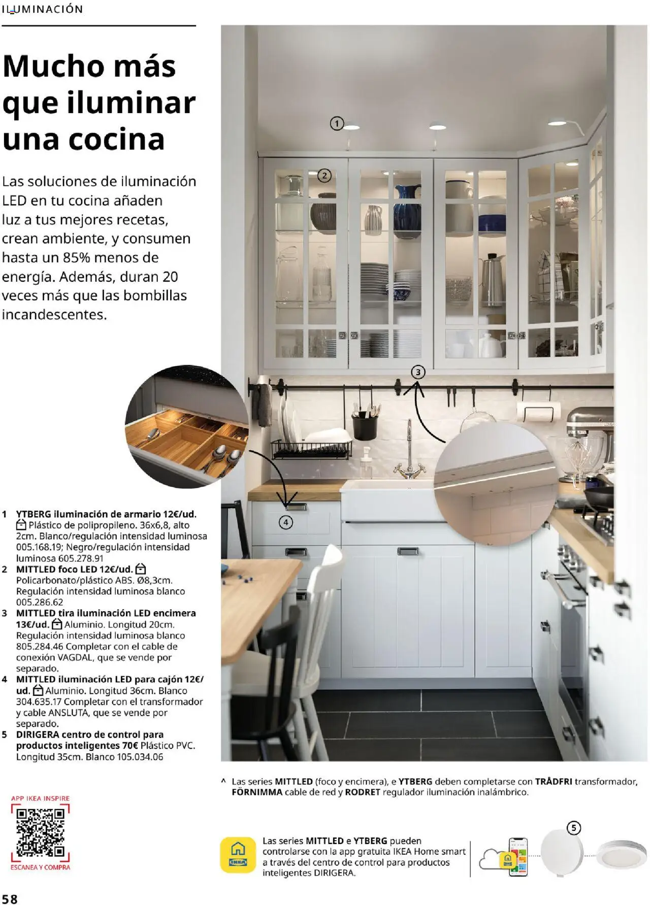 Catálogo IKEA Cocinas │ válido desde el 06.02.2025 | Página: 58 | Productos: Iluminación de armario, Cable, Cocina, Armario