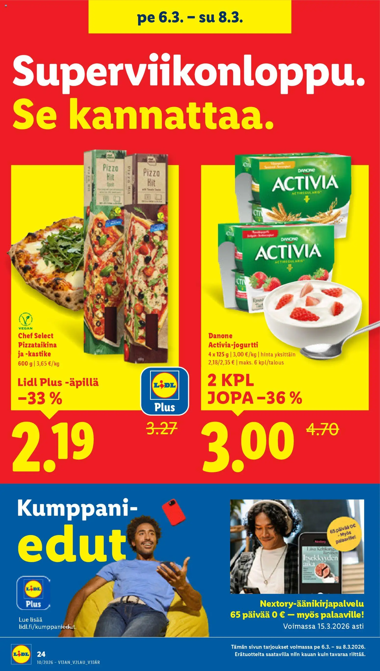 Lidl tarjoukset - Helsinki – voimassa 05.03.2026 alkaen | Sivu: 32 | Tuotteet: Pizzataikina, Pizza