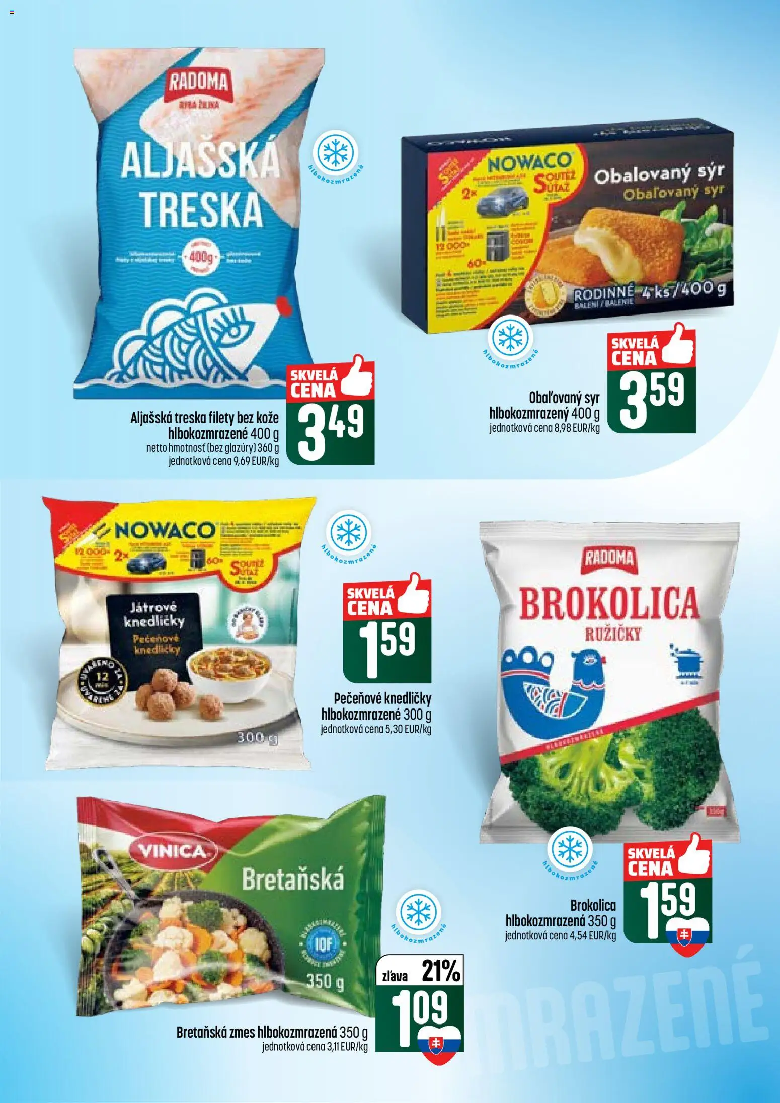 Nové COOP Jednota akcie – leták je platný od 15.01.2026 | Strana: 20 | Produkty: Syr, Brokolica, Treska
