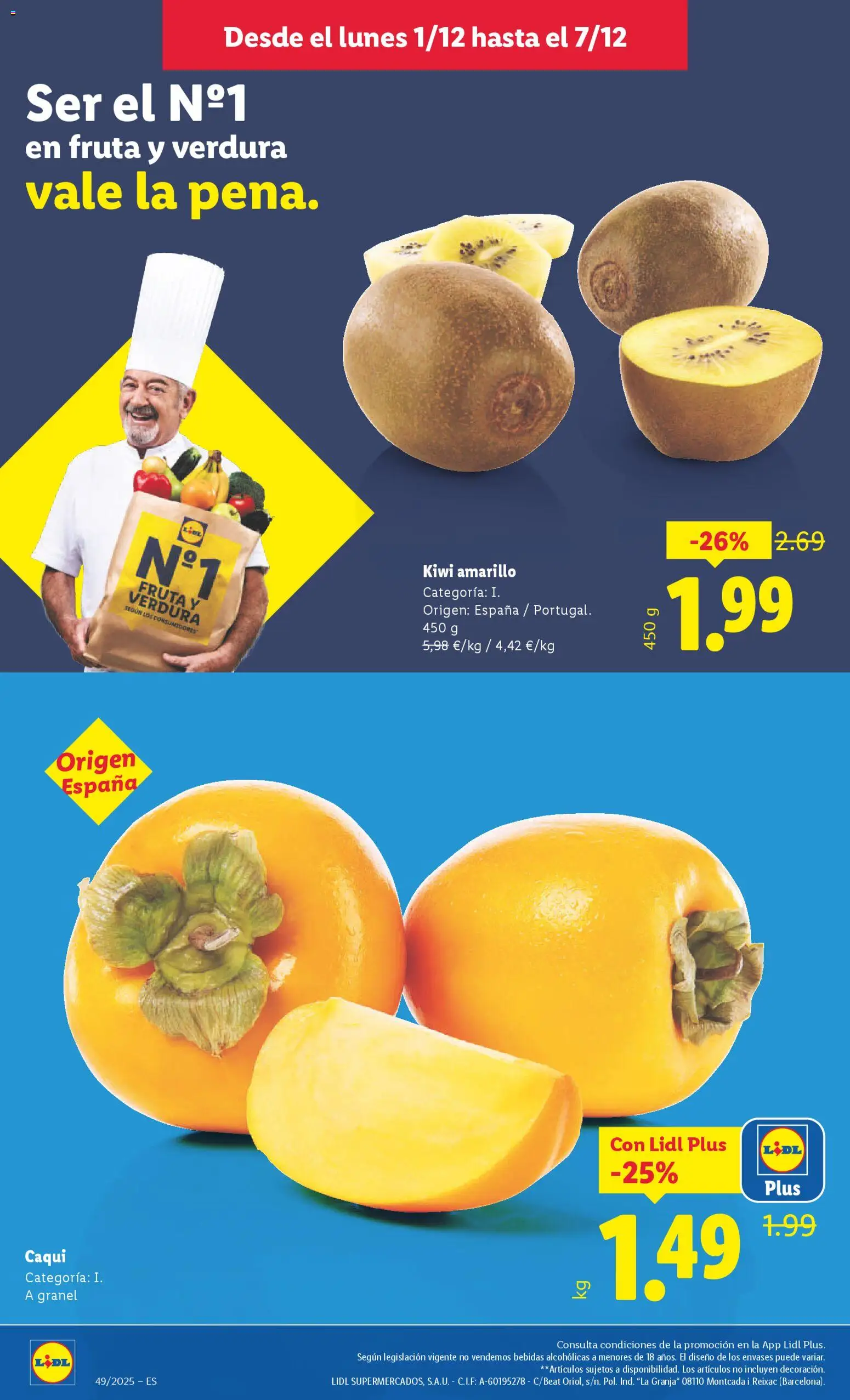 Lidl folleto │ válido desde el 01.12.2025 | Página: 2 | Productos: Kiwi