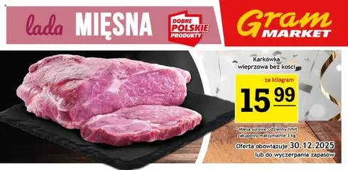 Pogląd oferty "Gram Market Gazetka - Lada Mięsna" - ważna od 29.12.2025