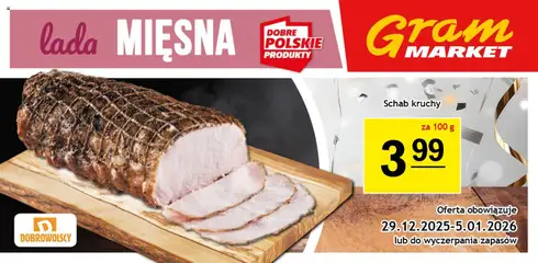 Pogląd oferty "Gram Market Gazetka - Lada Mięsna" - ważna od 29.12.2025