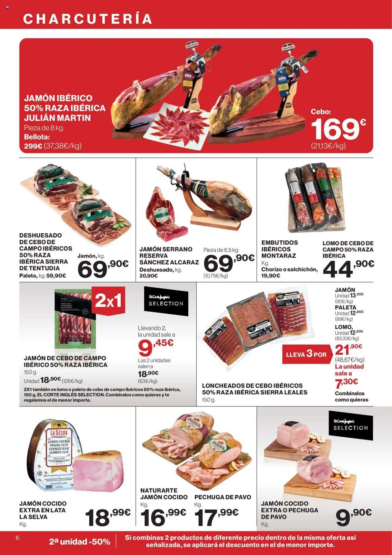 Supercor folleto │ válido desde el 11.09.2025 | Página: 6 | Productos: Jamón serrano, Jamón ibérico, Jamón cocido, Té
