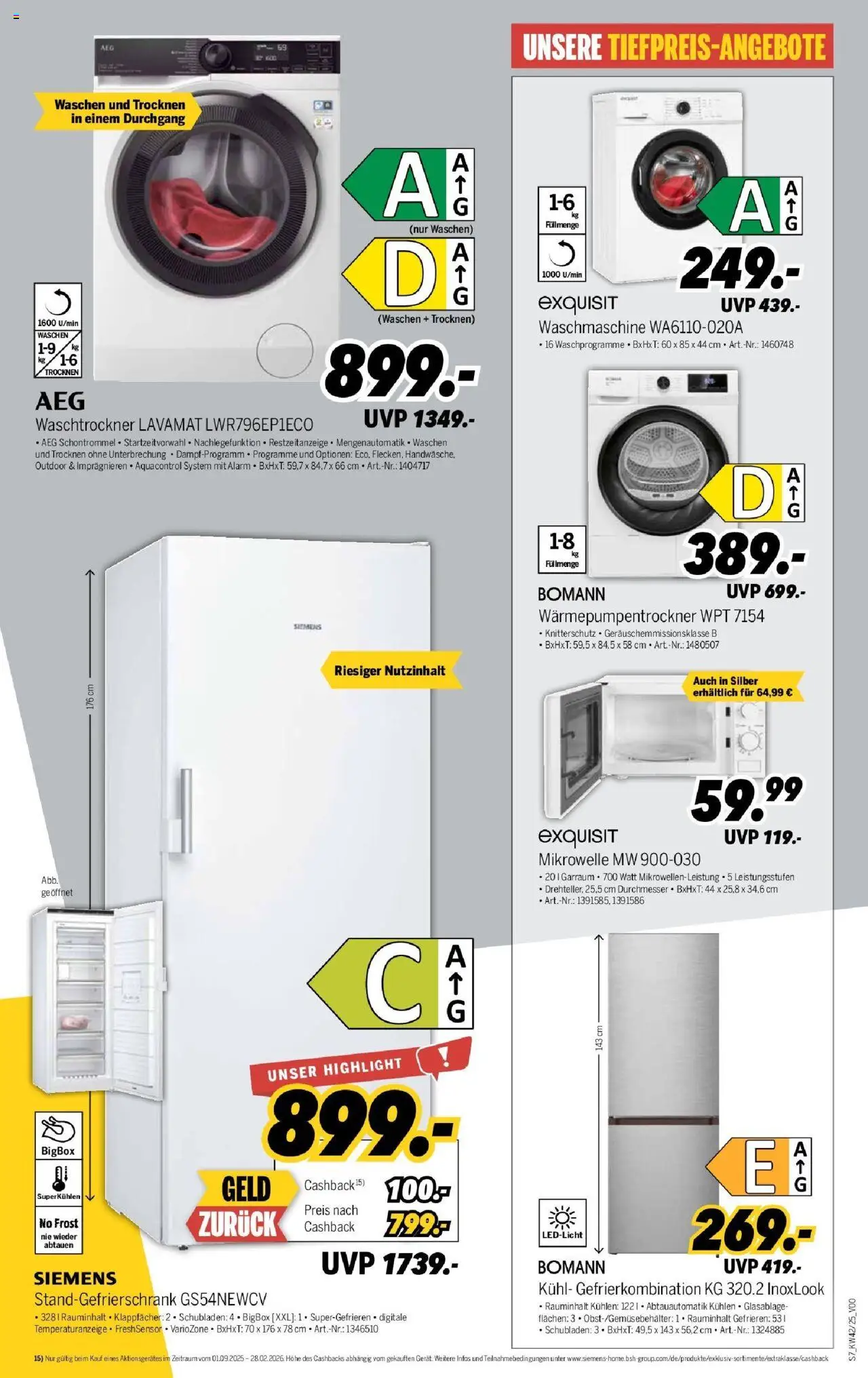 Medimax Prospekt Bautzen – gültig ab 11.10.2025 | Seite: 7 | Produkte: Siemens, AEG, Waschmaschine, Waschtrockner