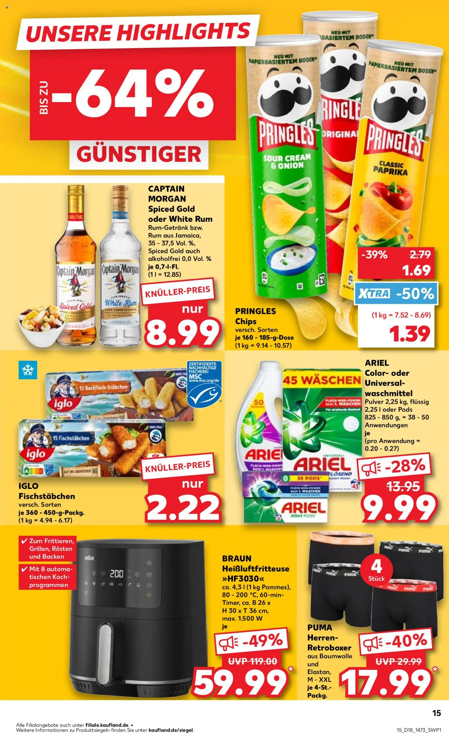 Kaufland Prospekt Berlin	 – gültig ab 30.04.2026 | Seite: 15 | Produkte: Ariel, Iglo, Waschmittel, Captain morgan