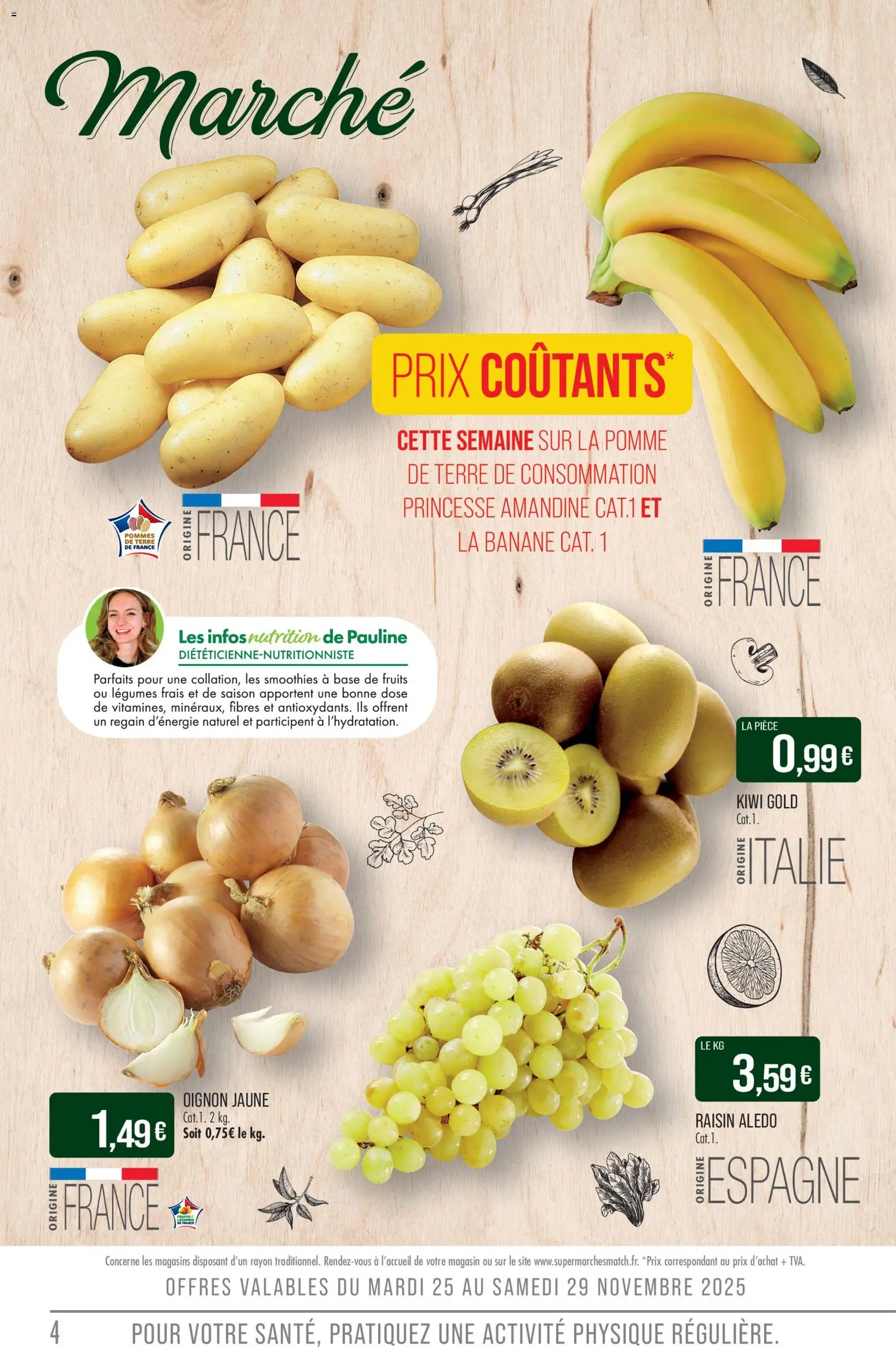 {H1} | Page: 4 | Produits: Raisin, Base, Oignon, Pommes