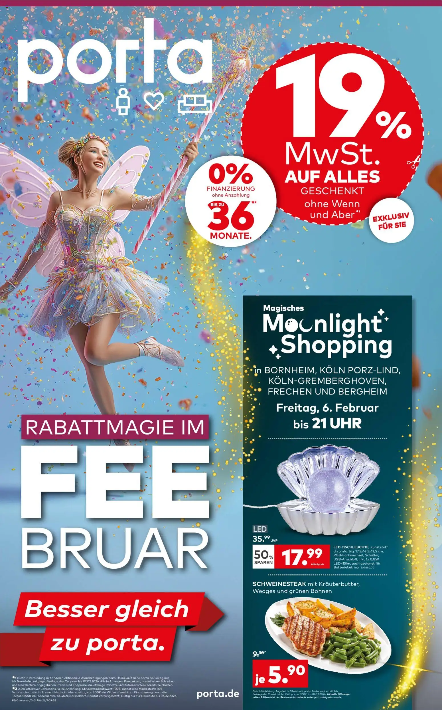 Porta! Rabattmagie im FEEbruar mit 19% MwSt. auf alles - Bergheim-Zieverich – gültig ab 01.02.2026 | Seite: 1 | Produkte: Uhr