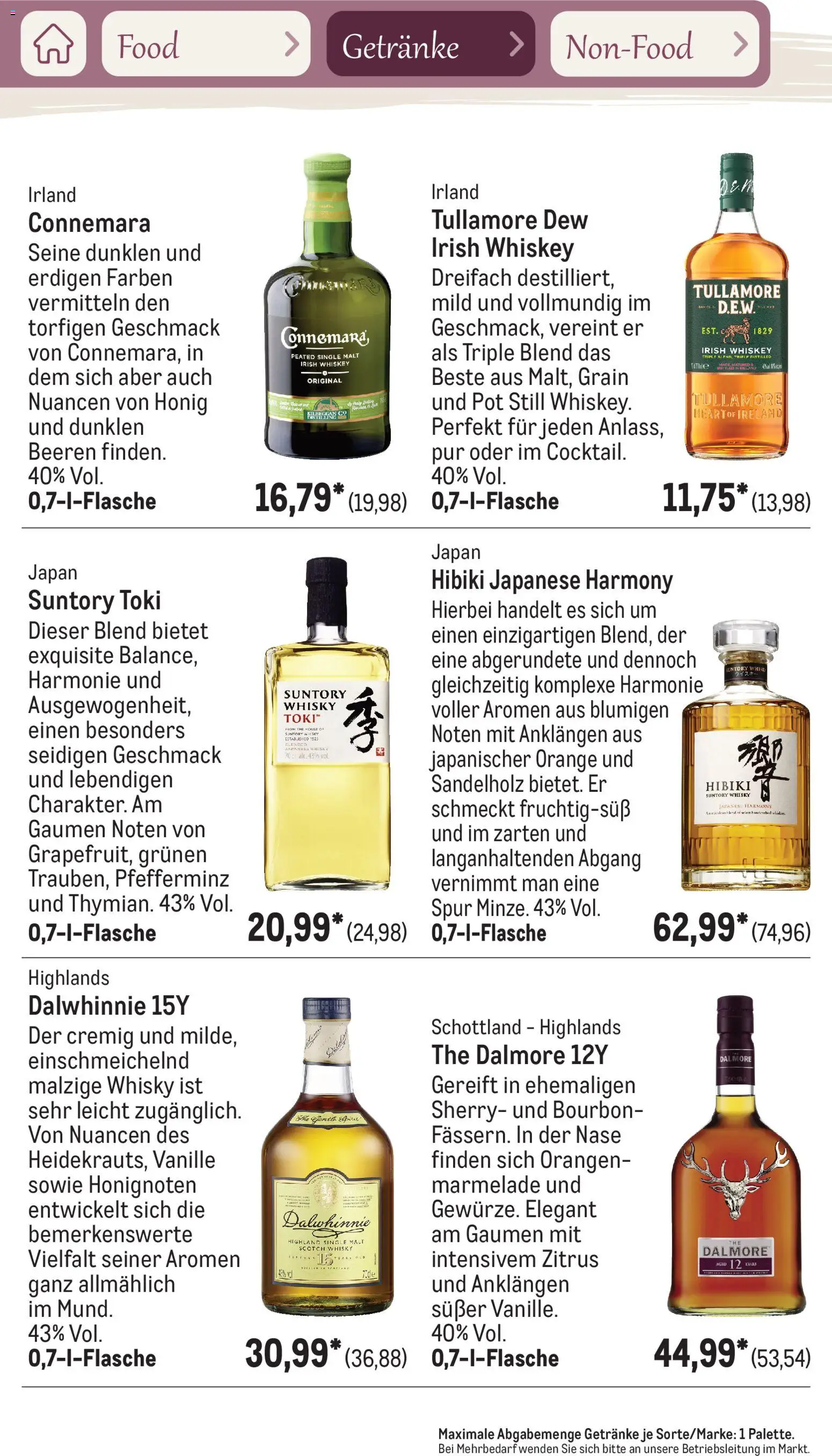 Metro Saisonkatalog Frühlingsgenuss – gültig ab 01.03.2026 | Seite: 84 | Produkte: Whisky, Orangen, Bourbon, Whiskey