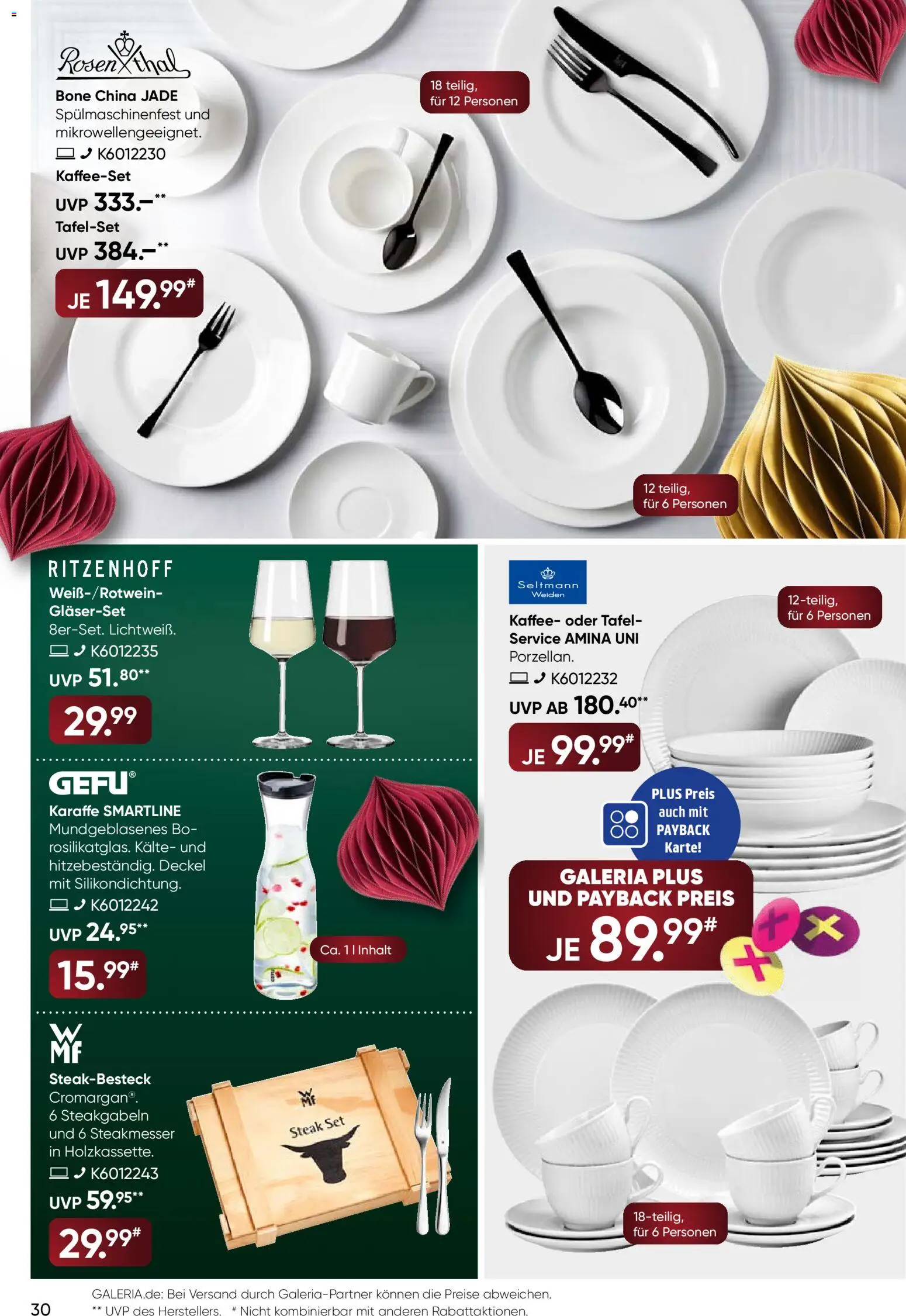 Galeria Karstadt Kaufhof Prospekt 	 – gültig ab 17.12.2025 | Seite: 30 | Produkte: Kaffee, Steak