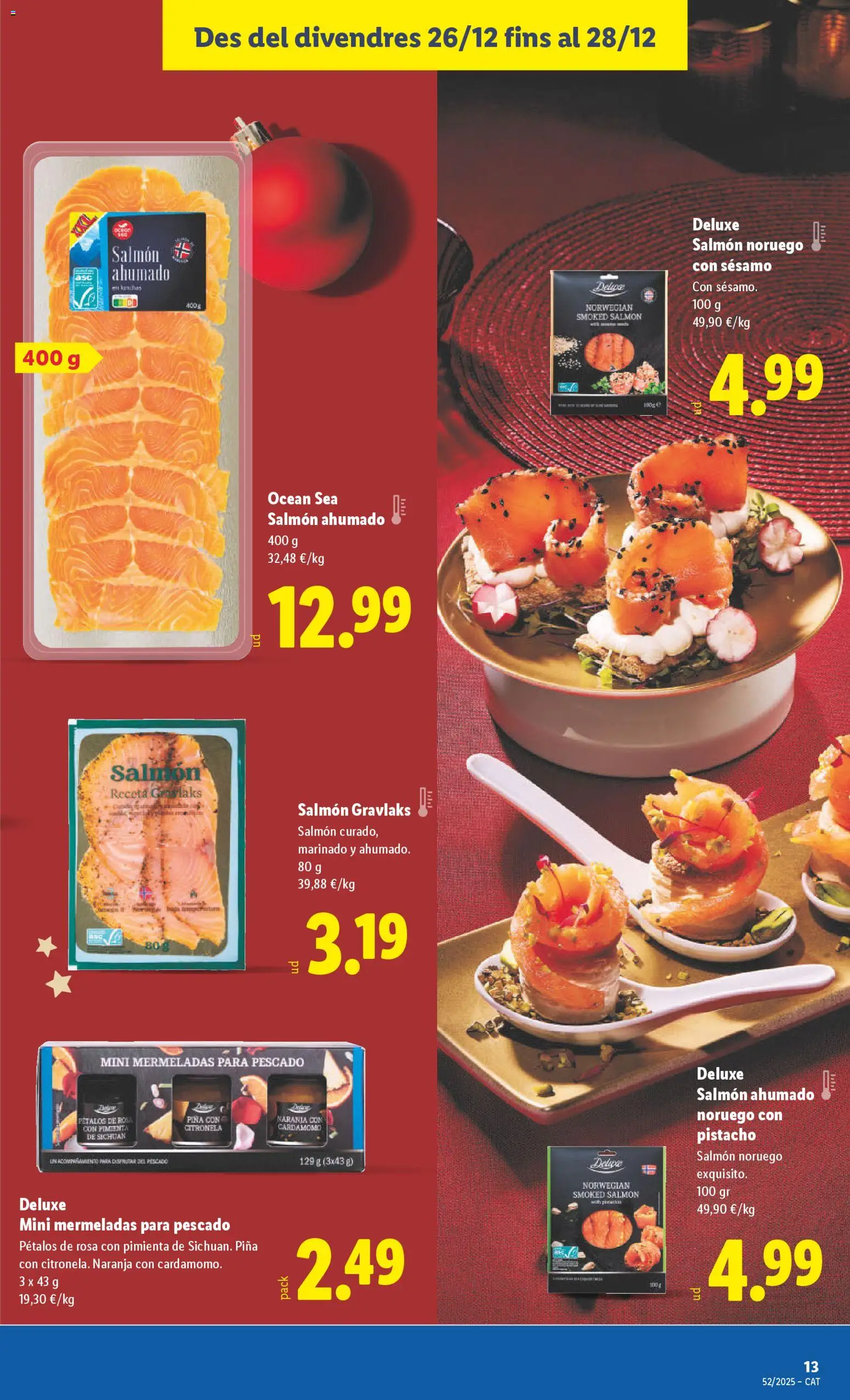 Lidl folleto │ válido desde el 22.12.2025 | Página: 43 | Productos: Χοιρινό παϊδάκι, Pescado, Piña, Salmón ahumado