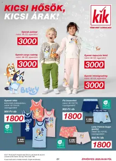 KiK Akciós újság - amely érvényes a következő dátumtól: 08.09.2025