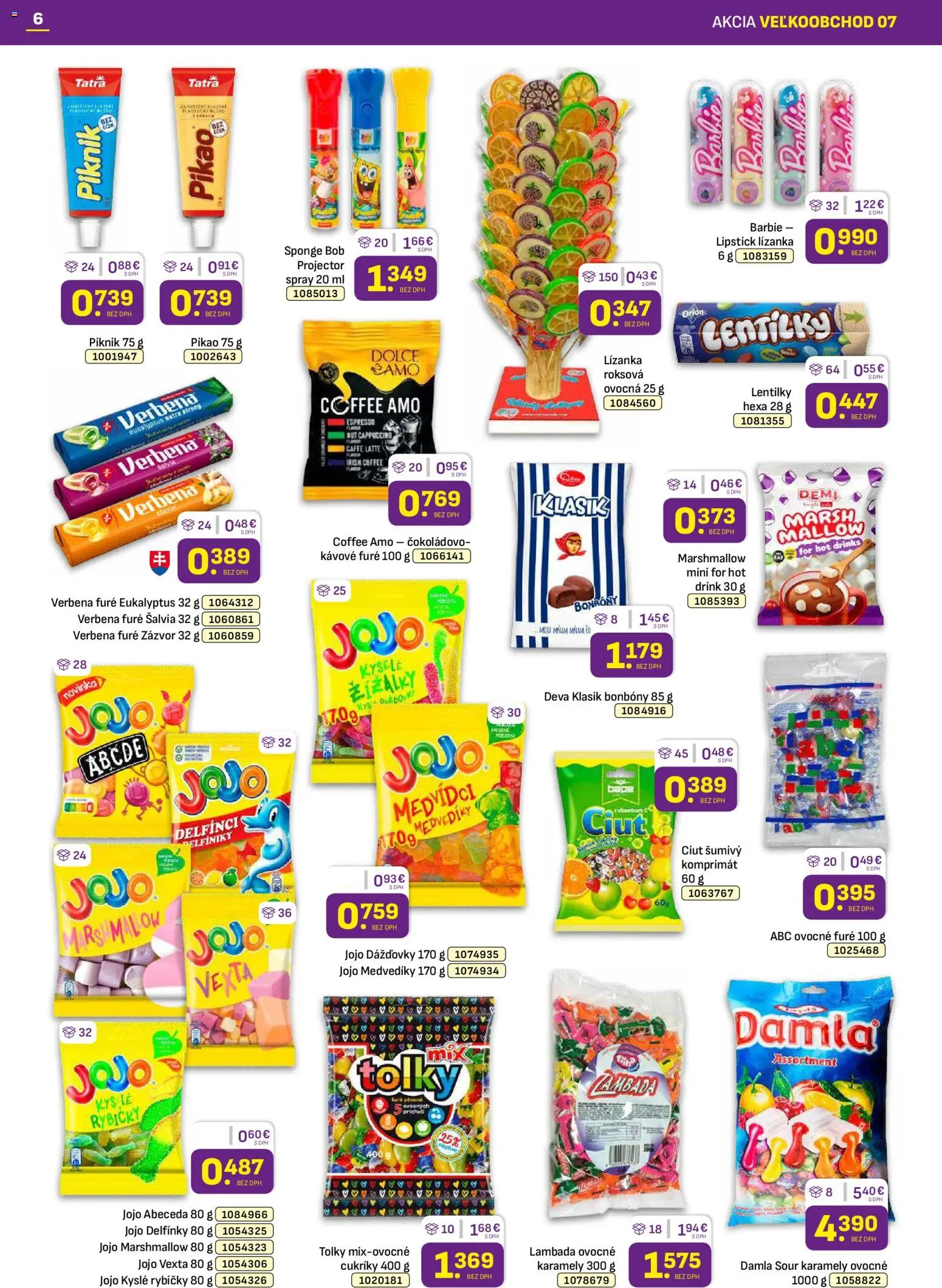 Nové Libex akcie – leták je platný od 07.04.2026 | Strana: 6 | Produkty: Zázvor, Cukríky