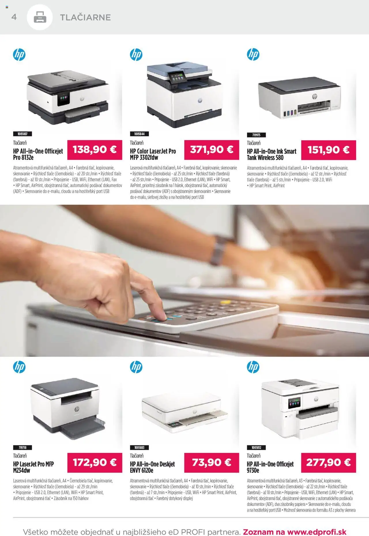 Nové ED Profi akcie – leták je platný od 01.10.2025 | Strana: 4 | Produkty: Tlačiareň, Tlačiarne, USB