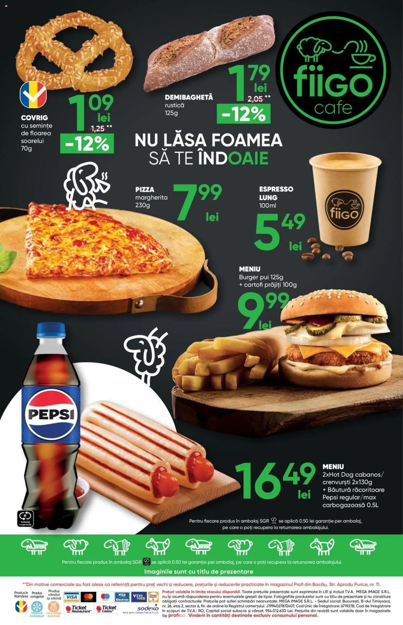 Noul catalog Profi – valabil de la 15.04.2026 | Pagină: 8 | Produse: Hacıyatmaz Kedi Oyuncağı, Semințe, Burger, Cartofi