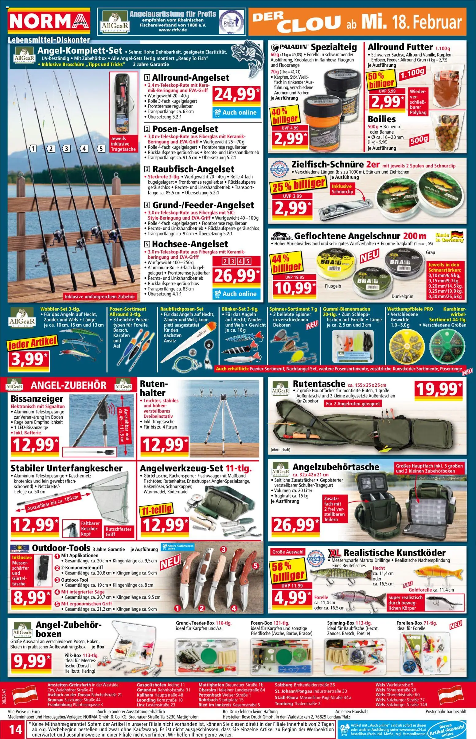 Norma Flugblatt gültig ab 16.02.2026 | Seite: 16 | Produkte: Gürtel, Box, Batterie, Fisch