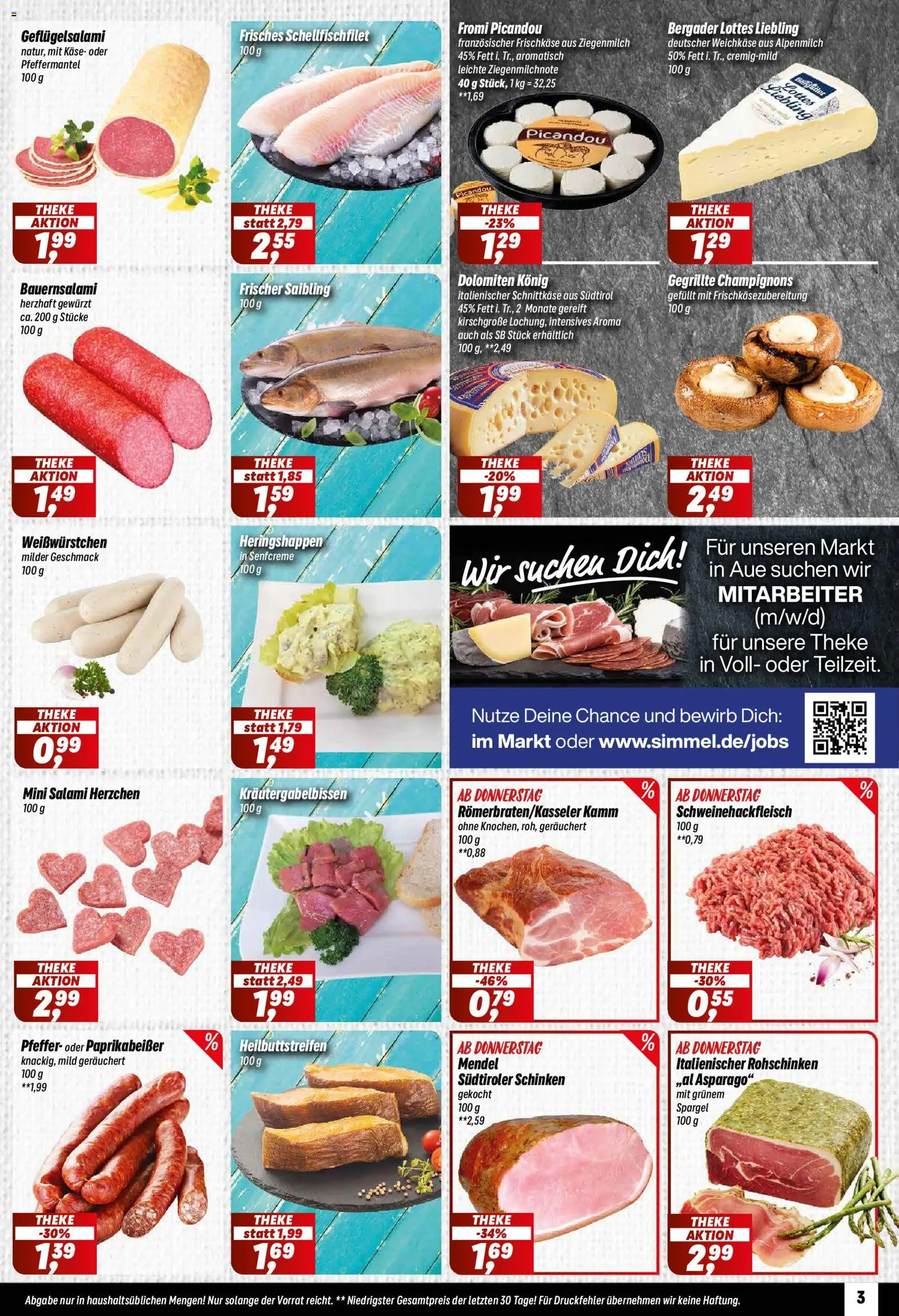 Simmel Prospekt 	 – gültig ab 13.04.2026 | Seite: 3 | Produkte: Spargel, Champignons, Salami, Schinken