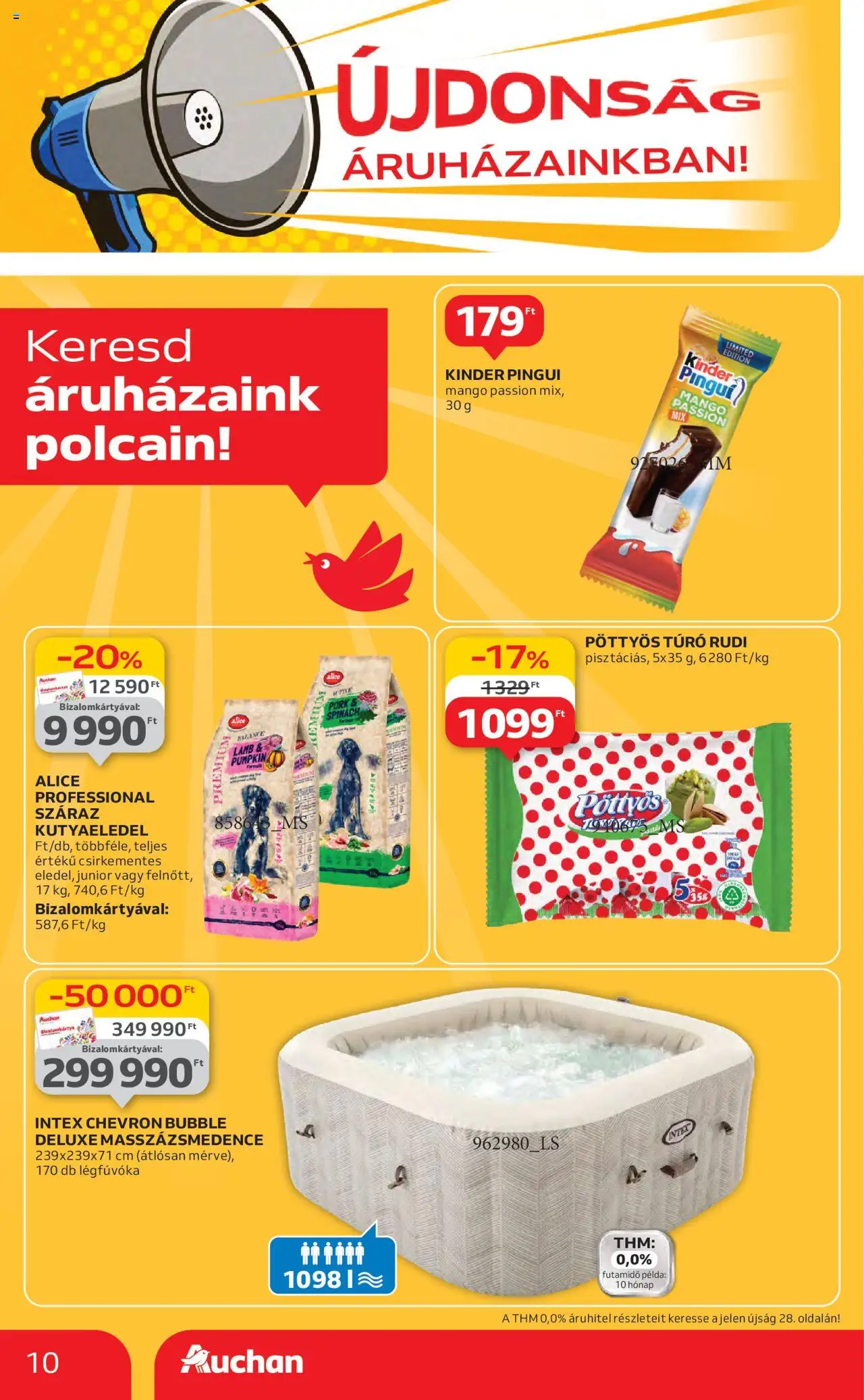 Auchan akciós ujság - amely érvényes a következő dátumtól: 19.06.2025 | Oldal: 10 | Termékek: Túró rudi, Kutyaeledel, Túró, Mangó
