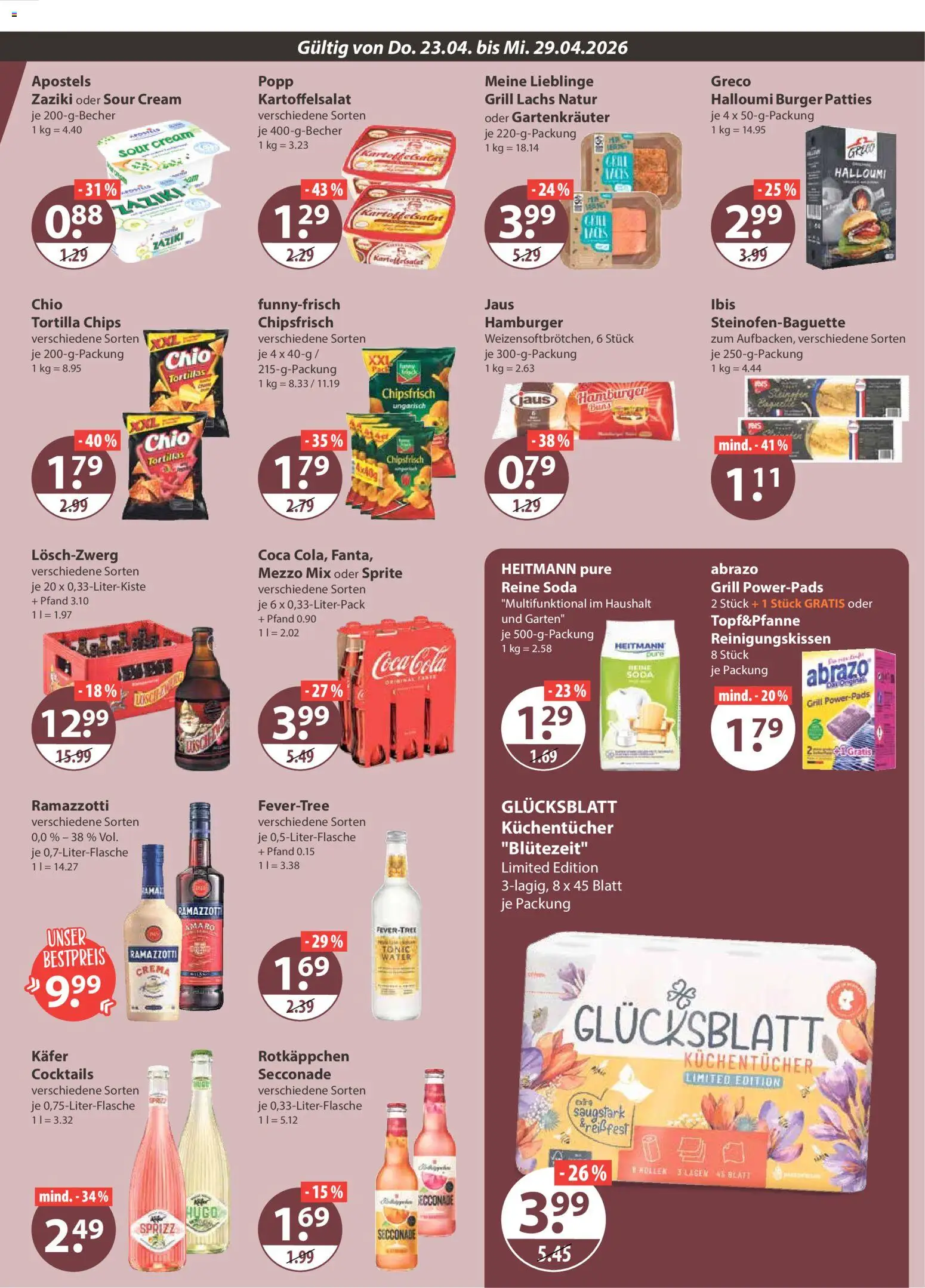 V-Markt Schwaben / Oberbayern – gültig ab 23.04.2026 | Seite: 15 | Produkte: Grill, Mezzo mix, Cola, Ramazzotti