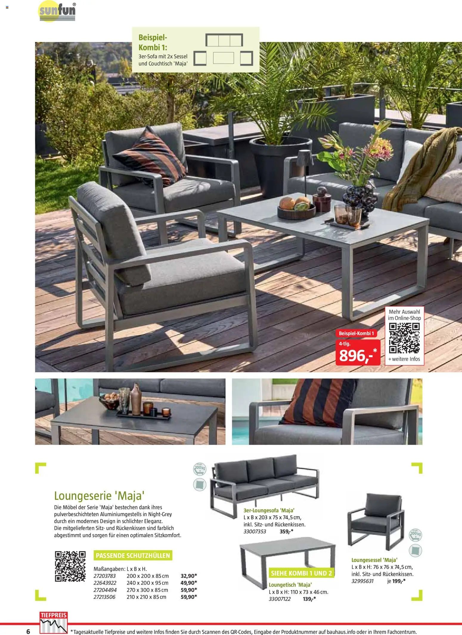 Bauhaus Freizeit im Garten gültig ab 01.05.2026 | Seite: 6 | Produkte: Sessel, Couchtisch