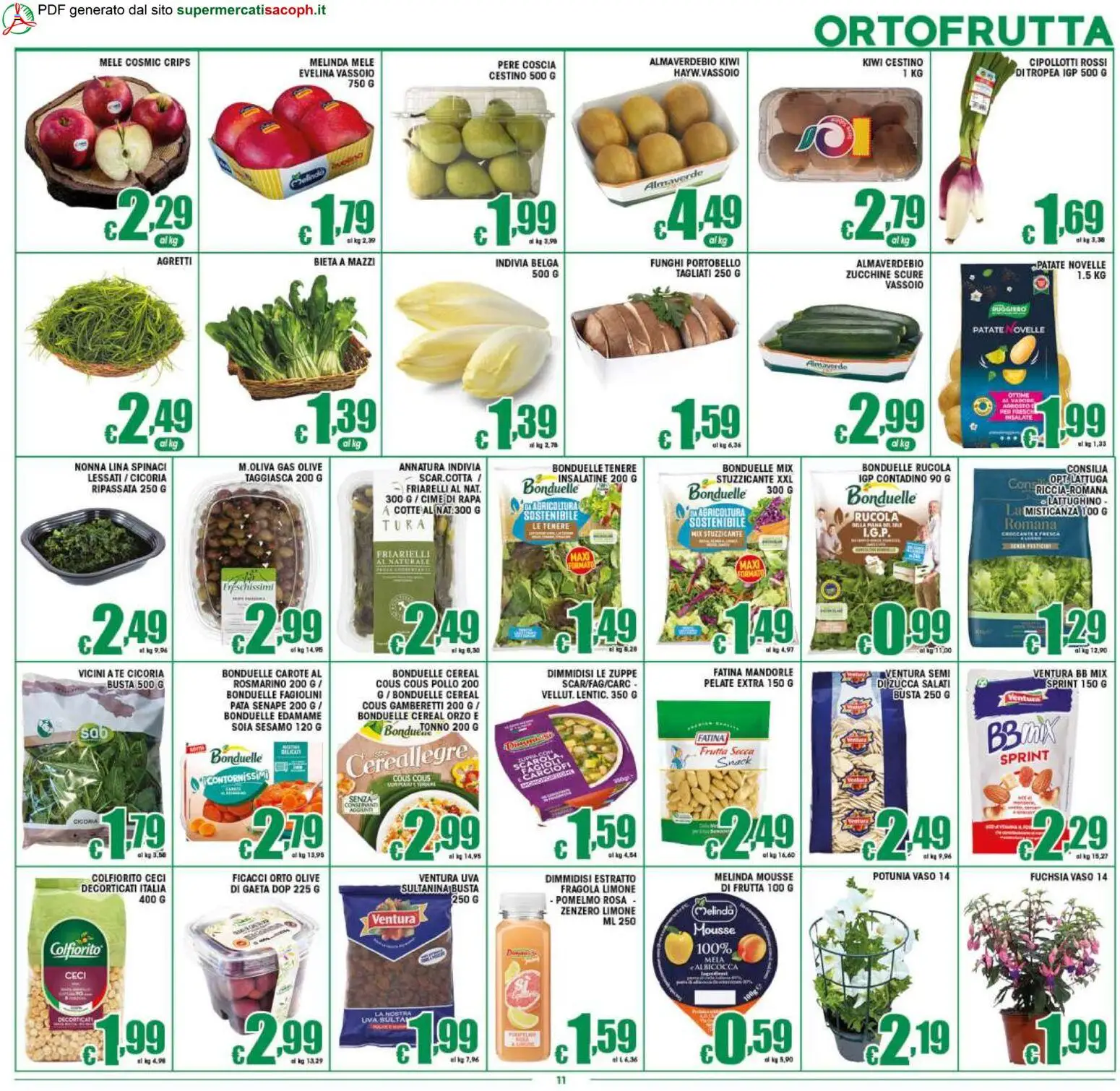 Volantino Sacoph del 07.04.2026 | Pagina: 11 | Prodotti: Limone, Zucca, Uva, Vassoio