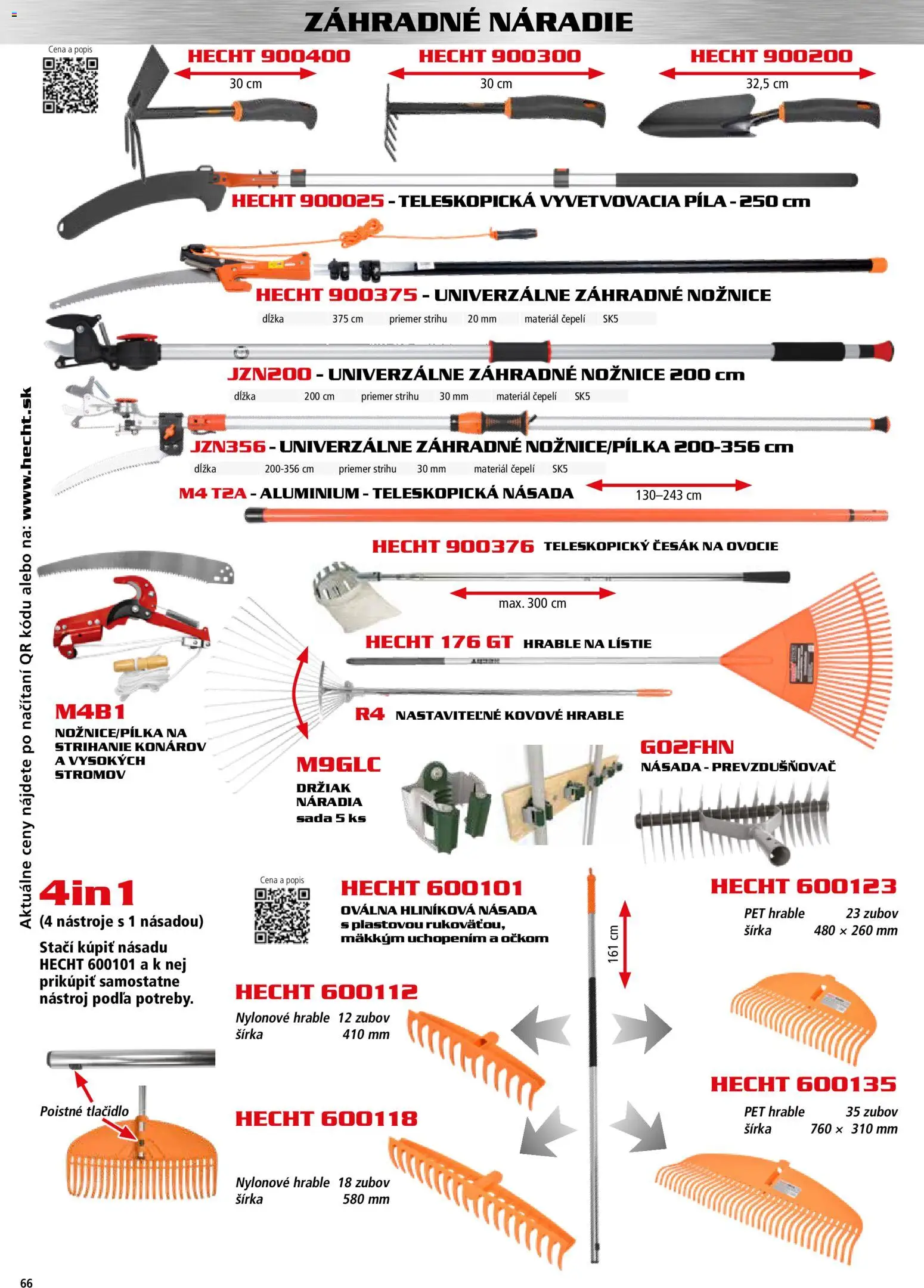 Nové Hecht akcie – leták je platný od 30.10.2025 | Strana: 66 | Produkty: Píla, Náradie, Ovocie