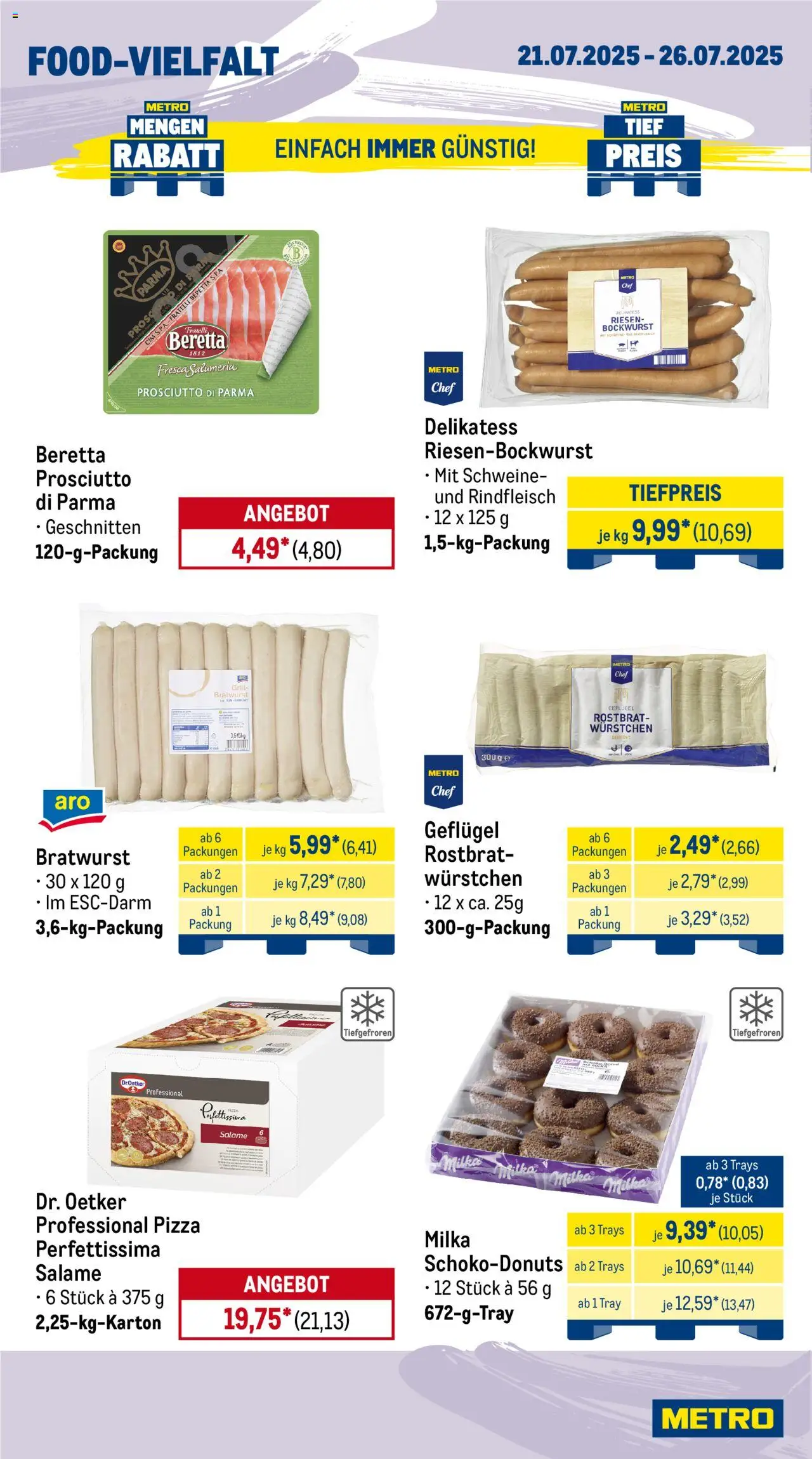 Metro Prospekt 	 - gültig ab dem 21.07.2025 | Seite: 10 | Produkte: Bockwurst, Grill, Milka, Rindfleisch
