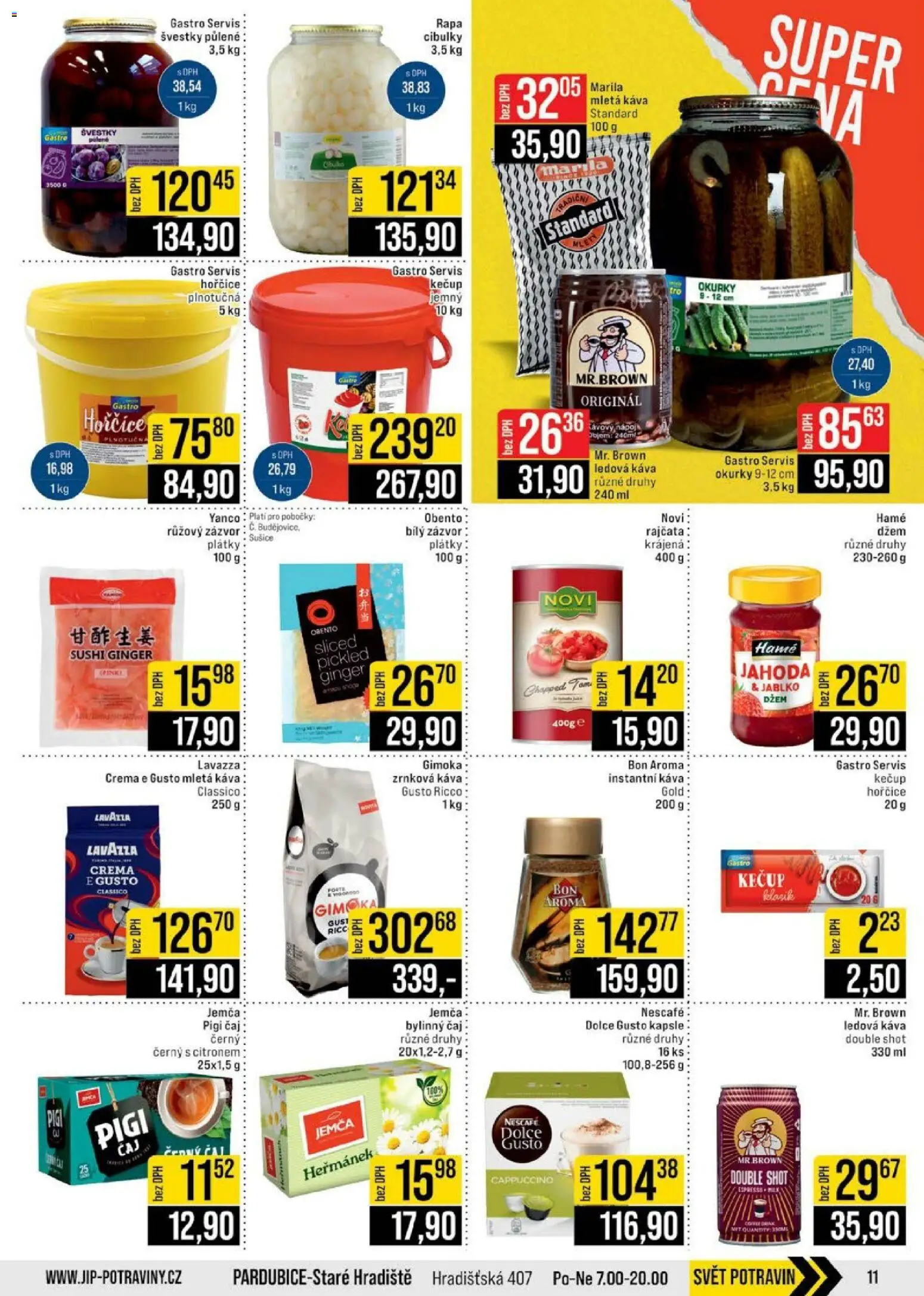 Jip leták - Cash & Carry od 22.04.2026 | Strana: 11 | Produkty: Švestky, Sushi, Nescafé, Mletá káva