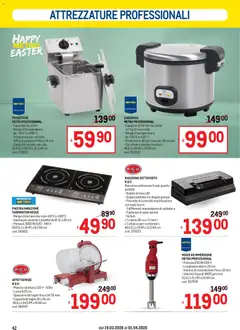 Anteprima del volantino Metro volantino valido a partire dal 19.03.2026 | Pagina: 42 | Prodotti: Olio, Affettatrice, Mixer, Friggitrice