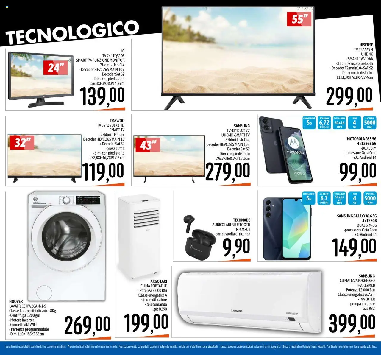 Volantino Emisfero del 07.08.2025 | Pagina: 22 | Prodotti: Monitor, Lavatrice, Batteria, Samsung