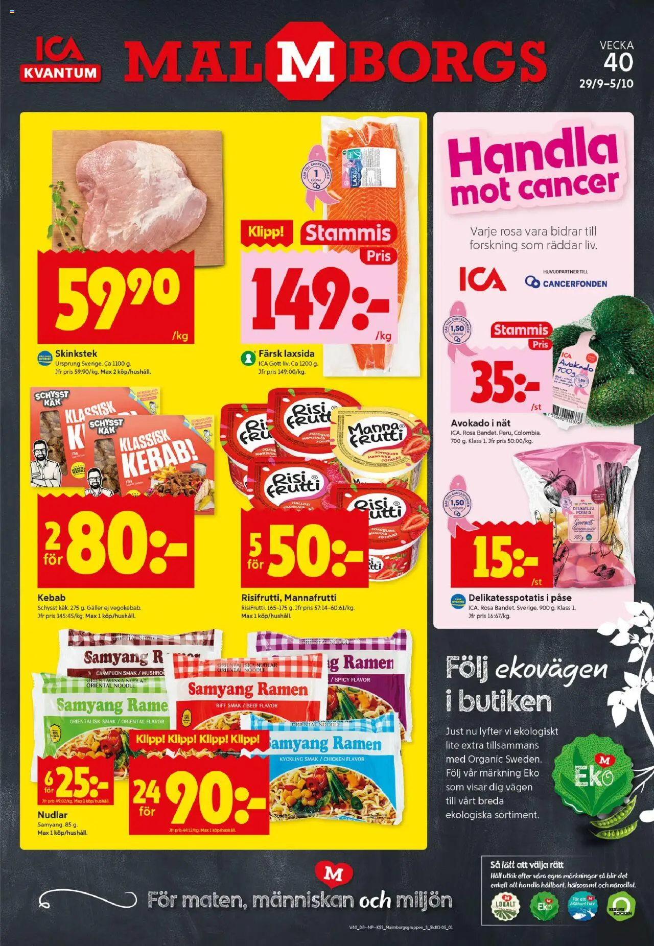 ICA Kvantum reklamblad aktuell från 29.09.2025 | Sida: 1 | Produkter: Håv, Galler, Potatis, Häll