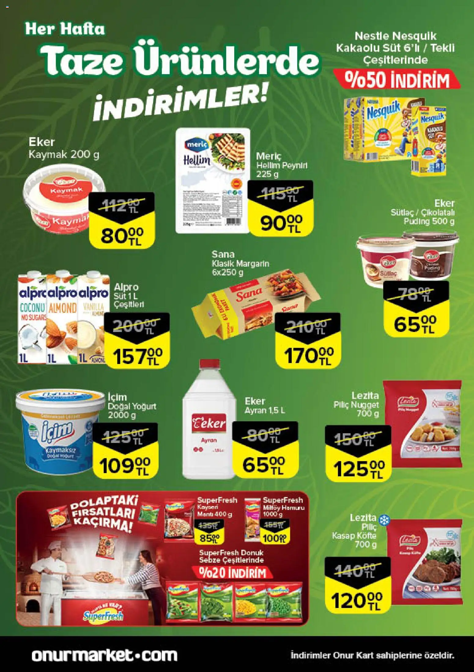 Onur Market Taze Ürünlerde İndirimler - Bursa - 06.11.2025 tarihinden itibaren geçerlidir | Sayfa: 3 | Ürünler: Süt, Sebze, Piliç, Piliç nugget