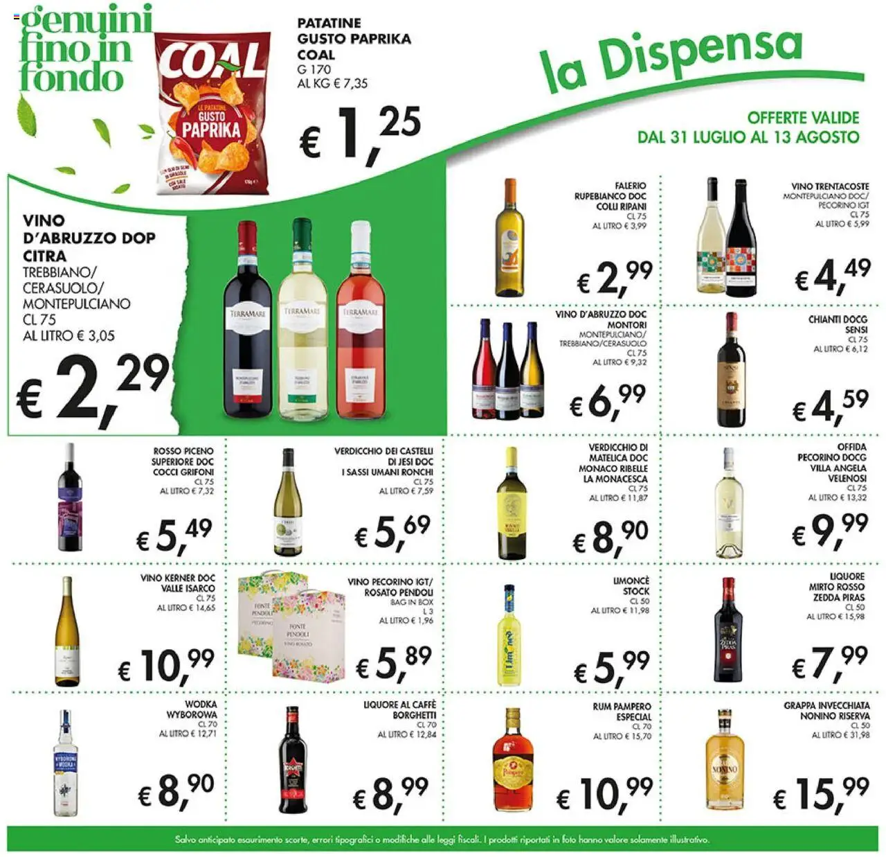 Volantino Coal del 31.07.2025 | Pagina: 17 | Prodotti: Vino, Rum, Pecorino, Grappa