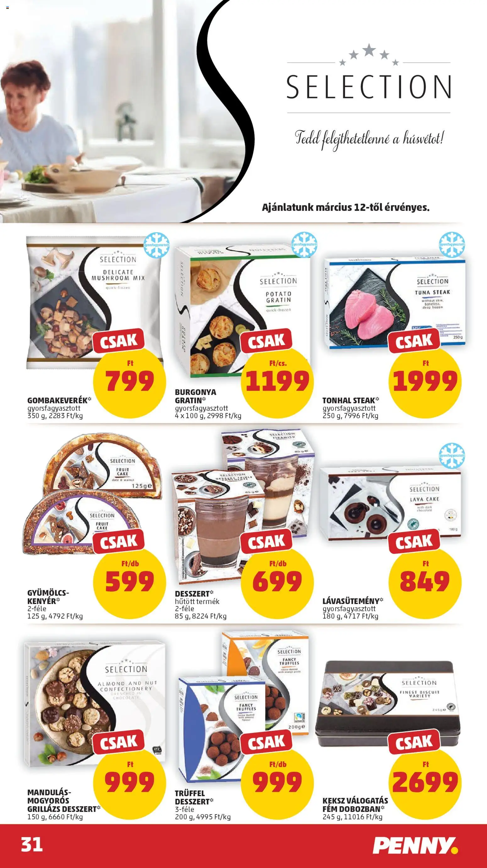 PENNY akciós ujság - amely érvényes a következő dátumtól: 12.03.2026 | Oldal: 37 | Termékek: Burgonya, Tonhal, Gyümölcs, Keksz