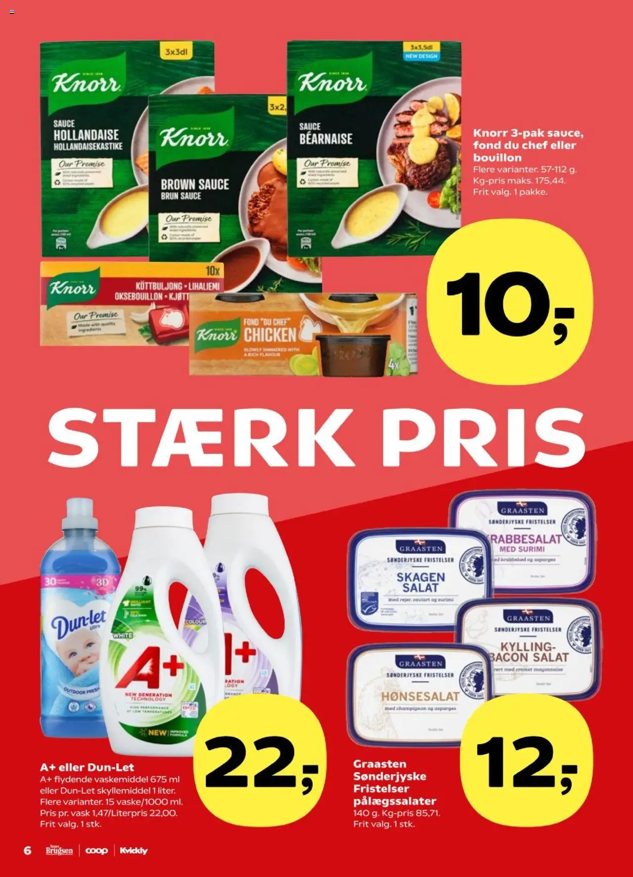 Kvickly tilbudsavis – gyldig fra 03.10.2025 | Side: 6 | Produkter: Bouillon, Champignon, Salat, Bacon