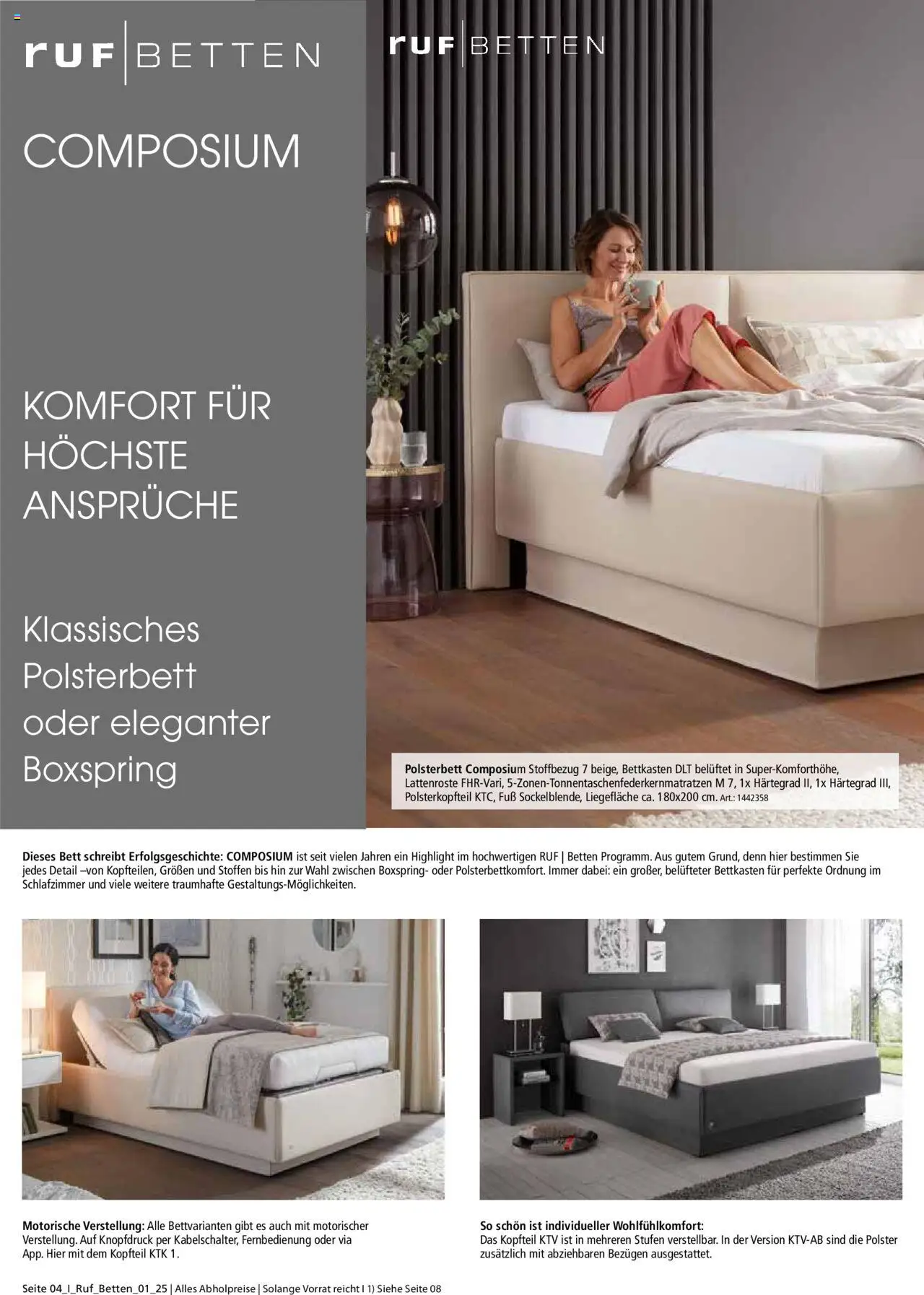 Zurbrüggen - Ruf Betten Spezial – gültig ab 28.05.2025 | Seite: 4 | Produkte: Bett, Polsterbett