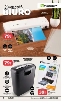 Netto gazetka - Spożywcza od 24.07.2025 | Strona: 27 | Produkty: Laminator, Niszczarka