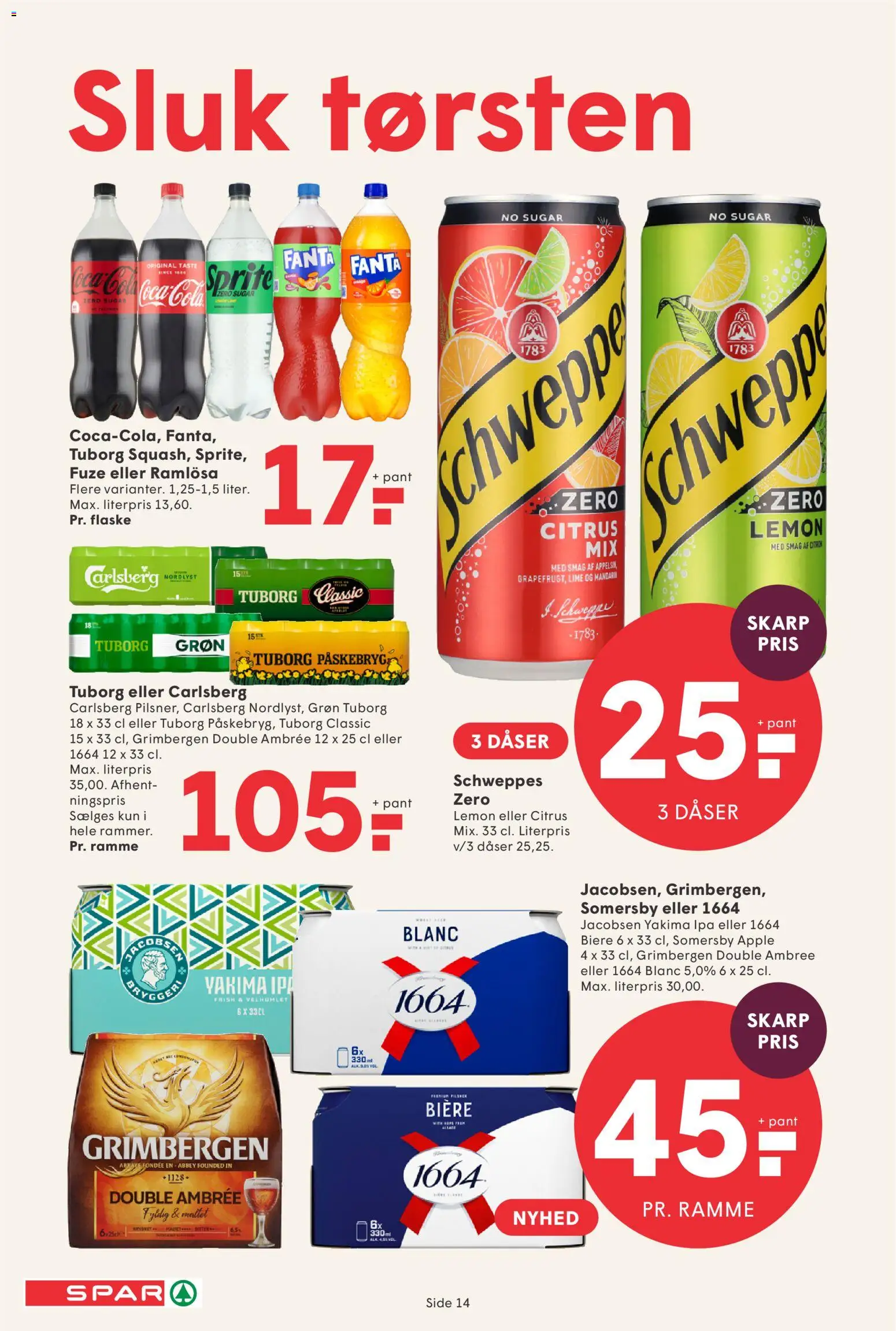 Spar tilbudsavis – gyldig fra 20.02.2026 | Side: 14 | Produkter: Coca Cola, Lime, Fanta, Cola