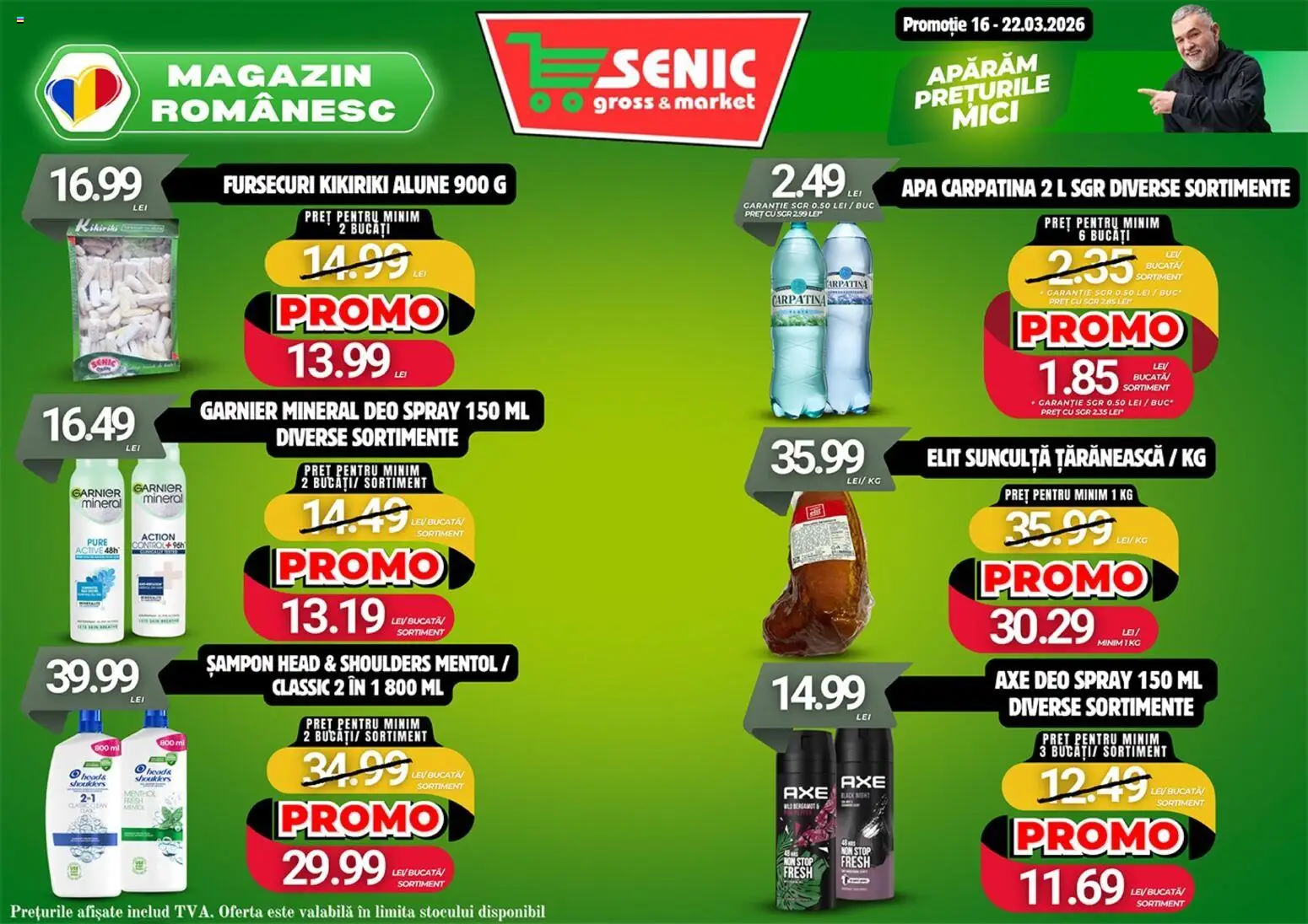 Noul catalog Senic – valabil de la 16.03.2026 | Pagină: 5 | Produse: Mici, Alune, Șampon, Apă