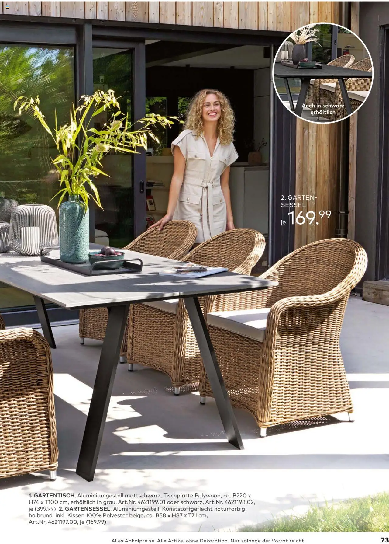 Porta! - Outdoor - Gartenmöbelkatalog 2025 - gültig ab dem 02.03.2025 | Seite: 73 | Produkte: Kissen, Sessel