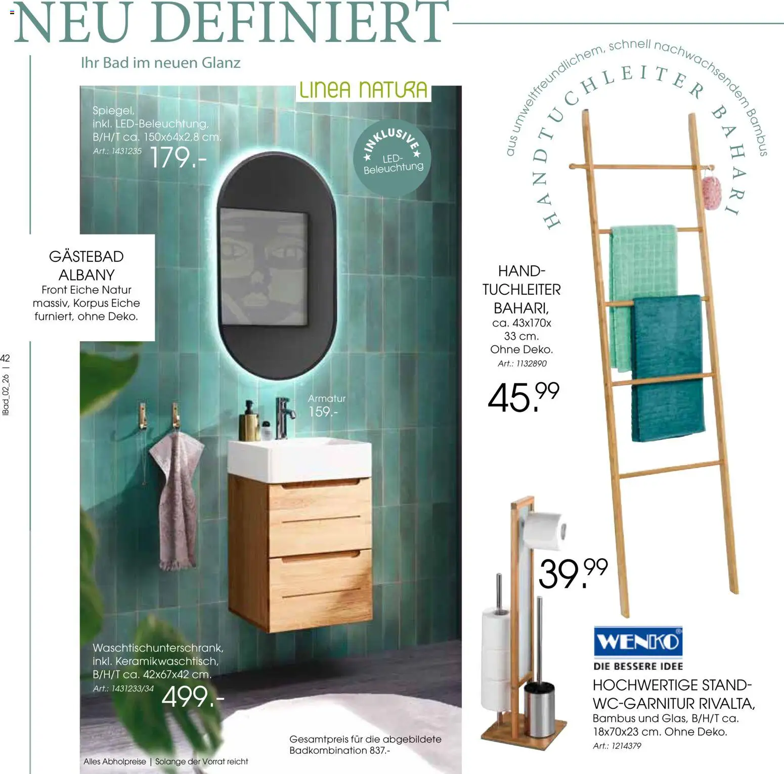 Zurbrüggen Bad Design Trends – gültig ab 23.03.2026 | Seite: 42 | Produkte: Bad, Armatur