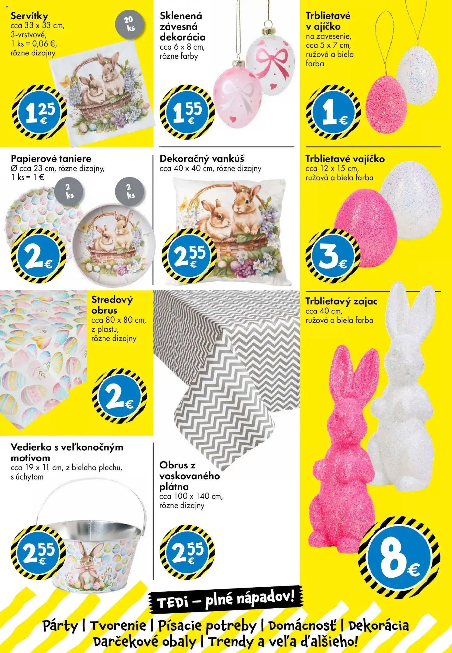 Nové TEDi akcie – leták je platný od 13.03.2026 | Strana: 8 | Produkty: Vankúš, Taniere