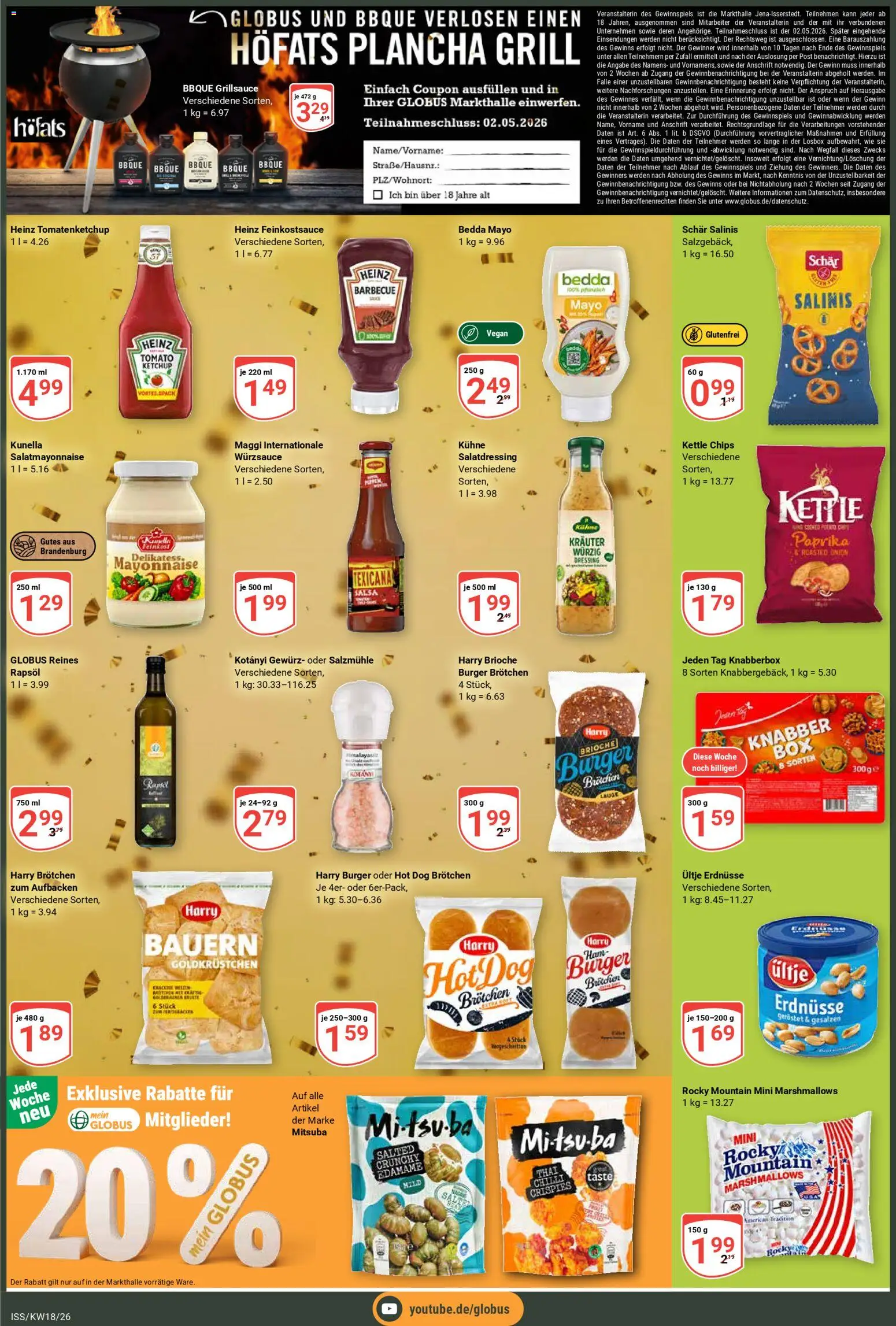 Globus Prospekt 	 – gültig ab 27.04.2026 | Seite: 3 | Produkte: Grill, Maggi, Rapsöl, Burger