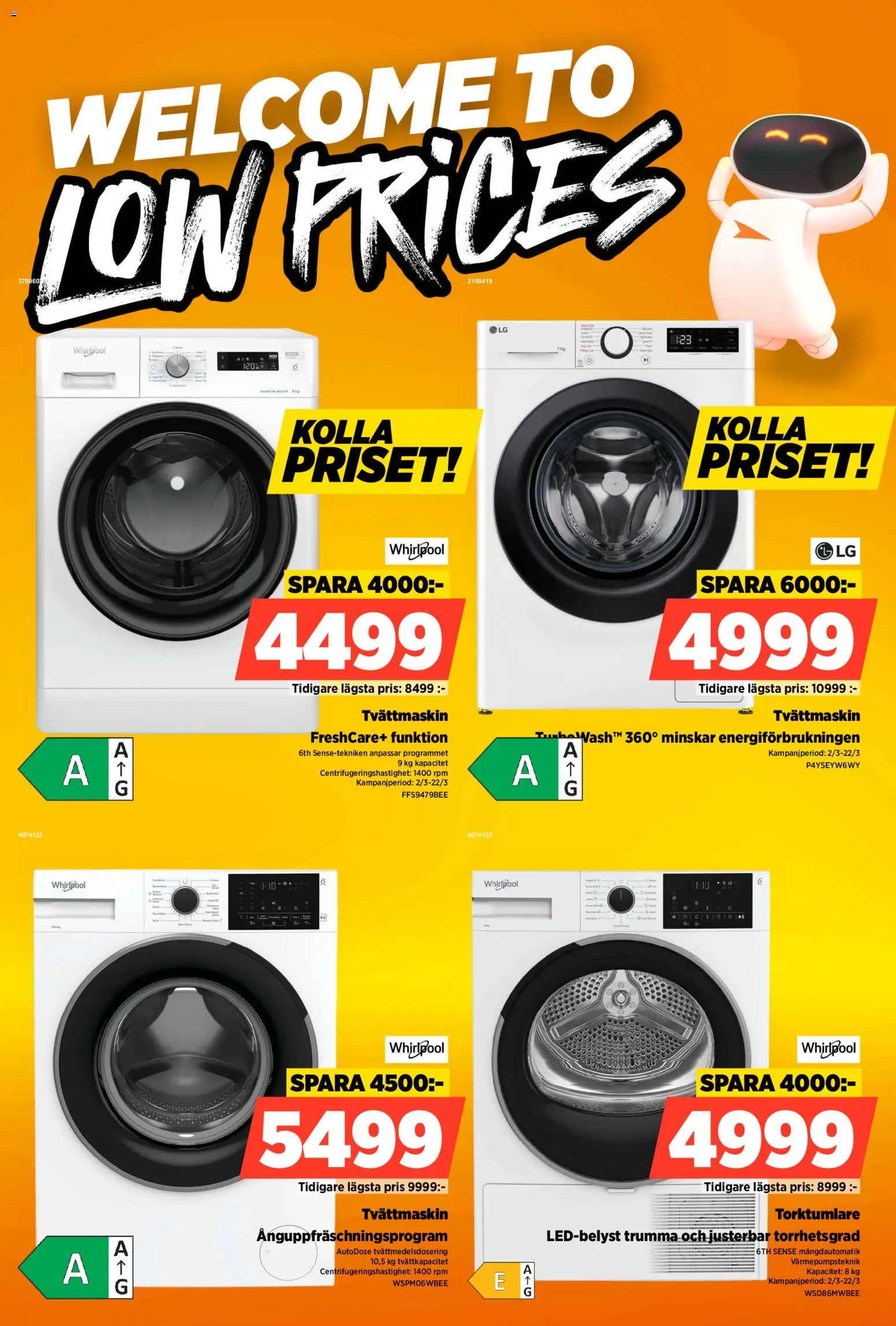 Power reklamblad aktuell från 09.03.2026 | Sida: 45 | Produkter: Tvättmaskin, Torktumlare