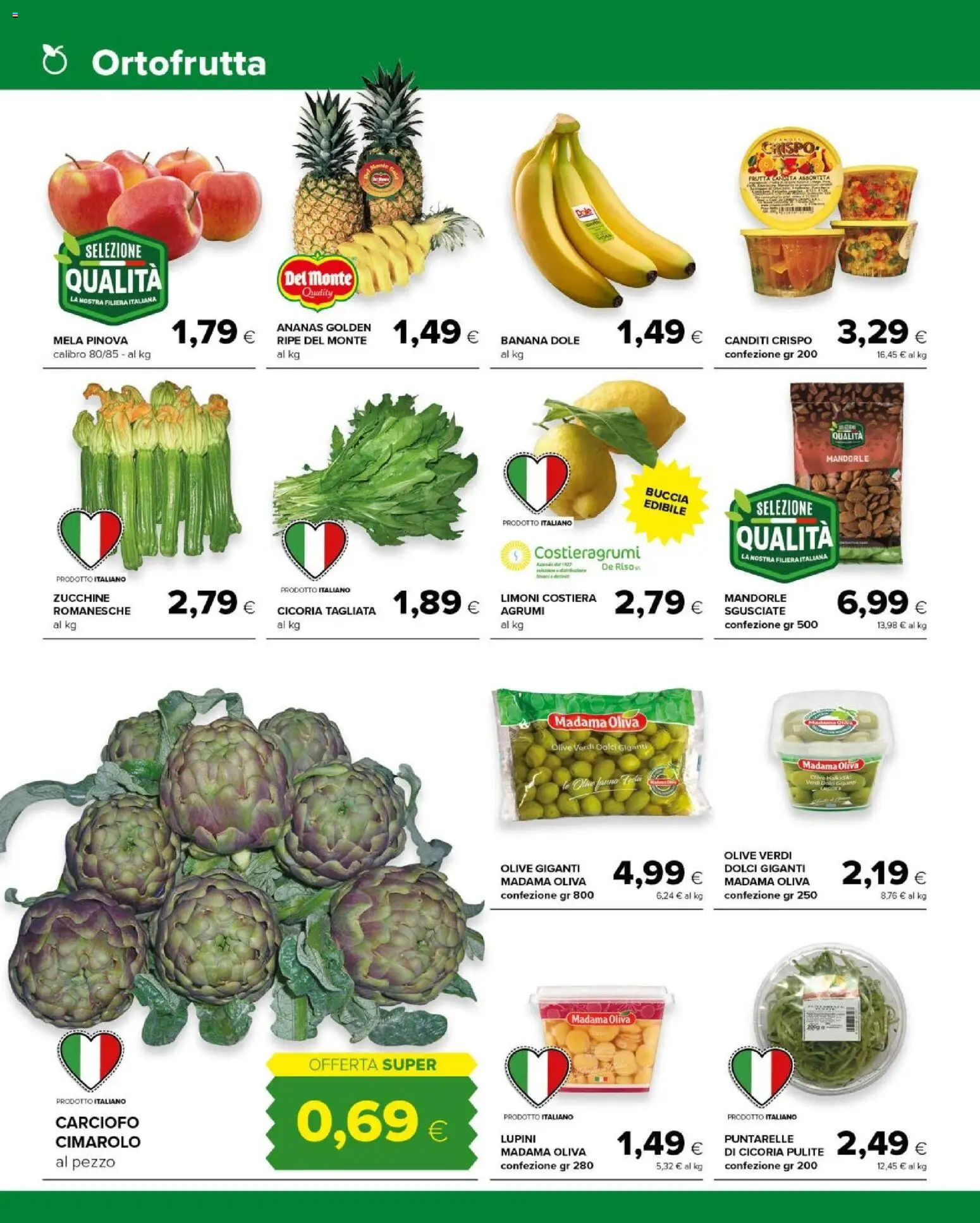 Volantino Tigre del 25.03.2026 | Pagina: 6 | Prodotti: Olive, Agrumi, Ananas, Mandorle