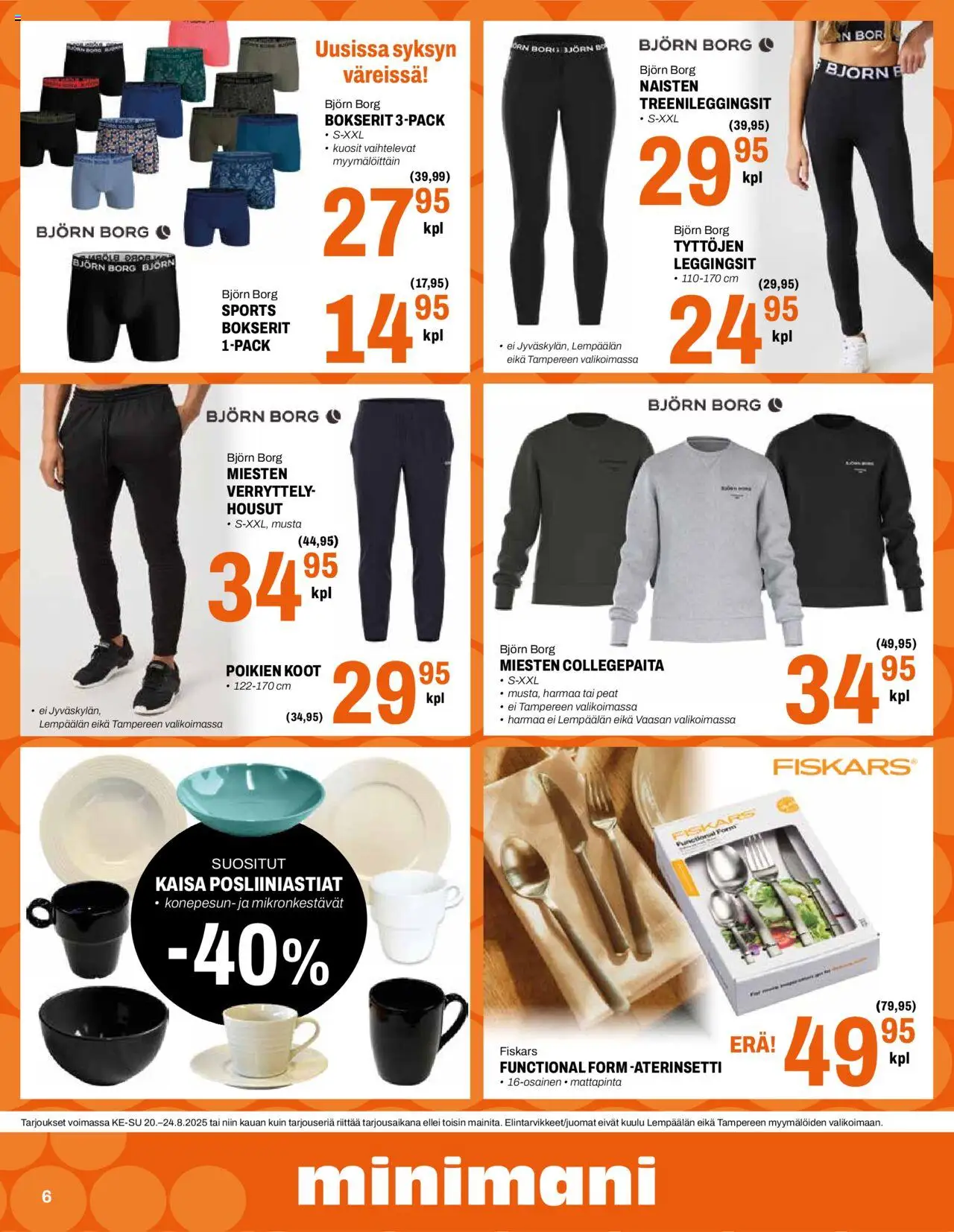  | Sivu: 6 | Tuotteet: Housut, Leggingsit, Bokserit
