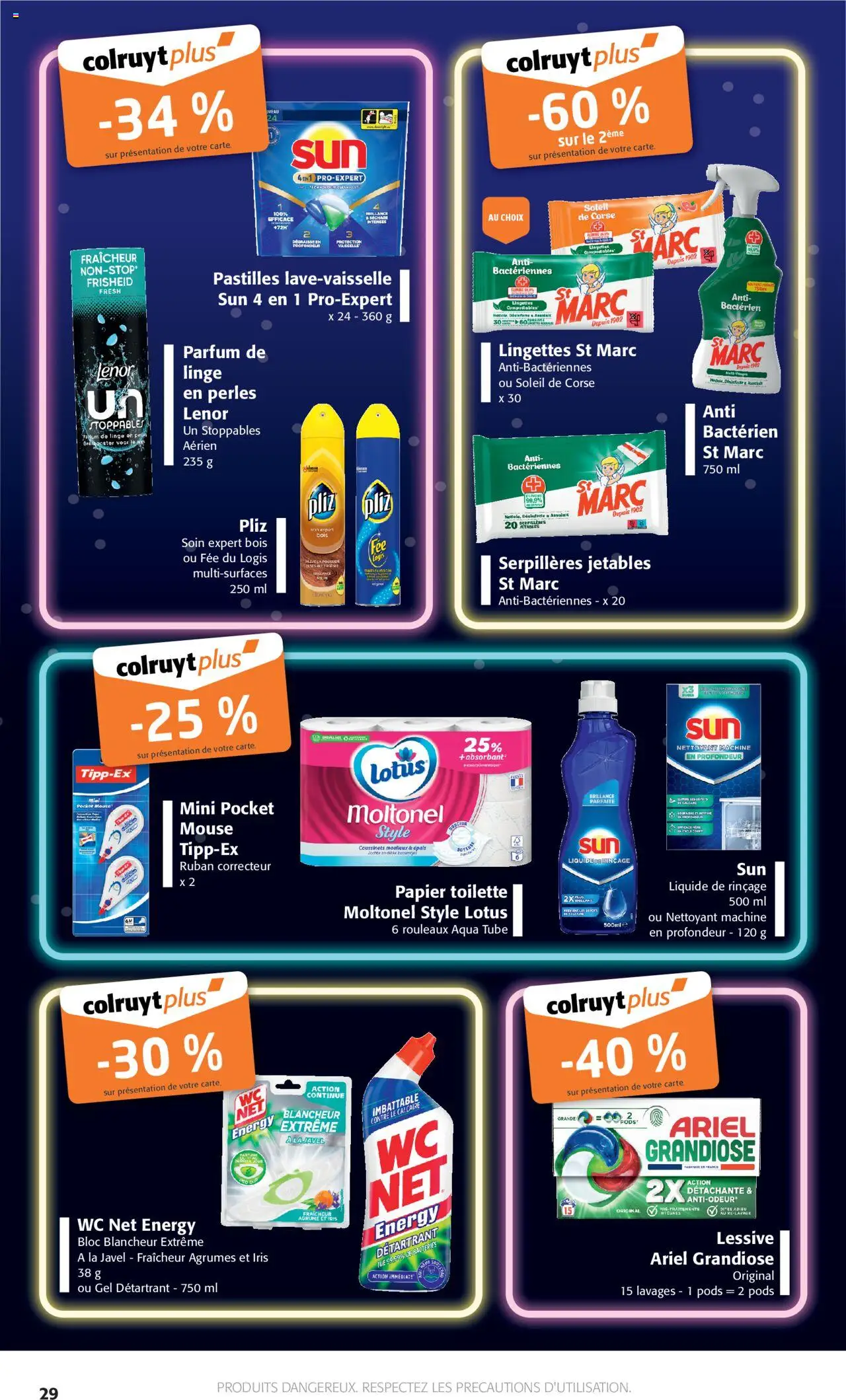 {H1} | Page: 29 | Produits: Lenor, Parfum, Correcteur, Lessive