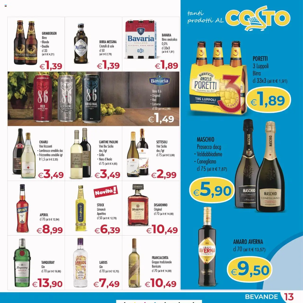 Volantino MerSi Supermercati del 16.08.2025 | Pagina: 13 | Prodotti: Sale, The, Birra messina, Amaro
